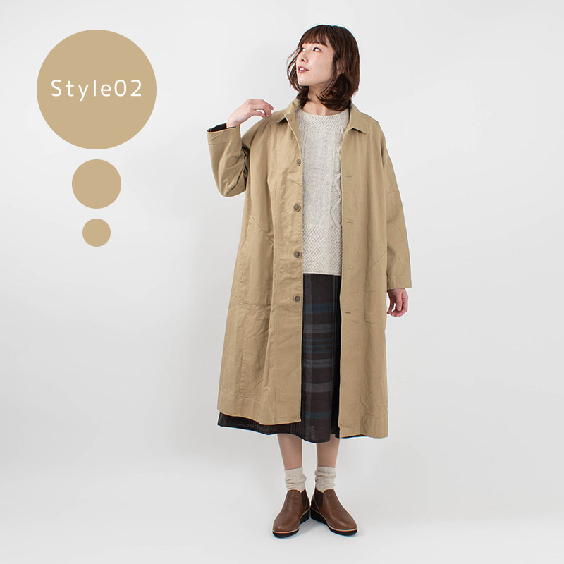 春まで活躍！ステンカラーコート【SO】 - ナチュラル服のセレクト