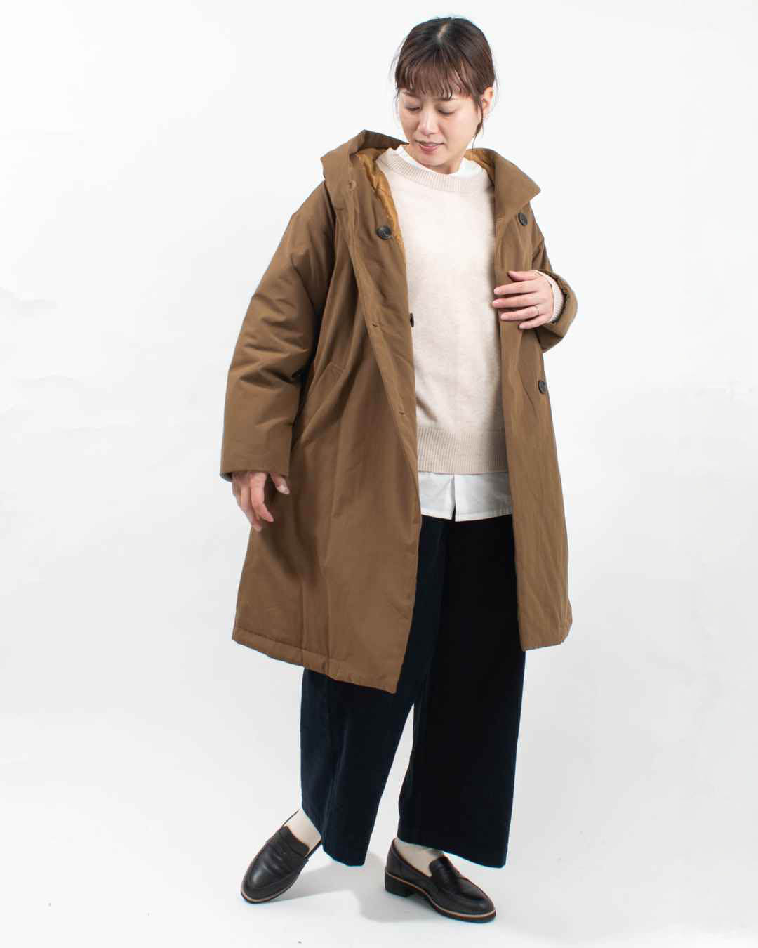 01EFP18471 blue willow ボンディングフードコート