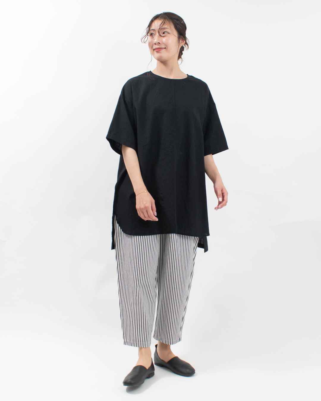 01EUP14246 blue willow コットン三つ綾テーパードパンツ