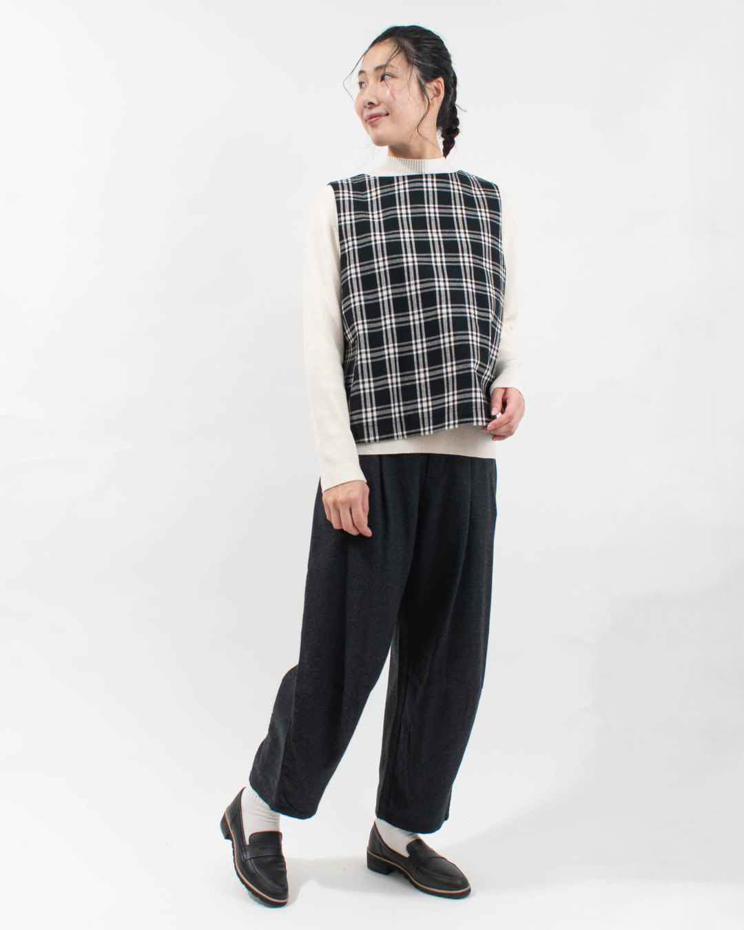 blue willow コットンリネンオックスコクーンパンツ｜ナチュラル