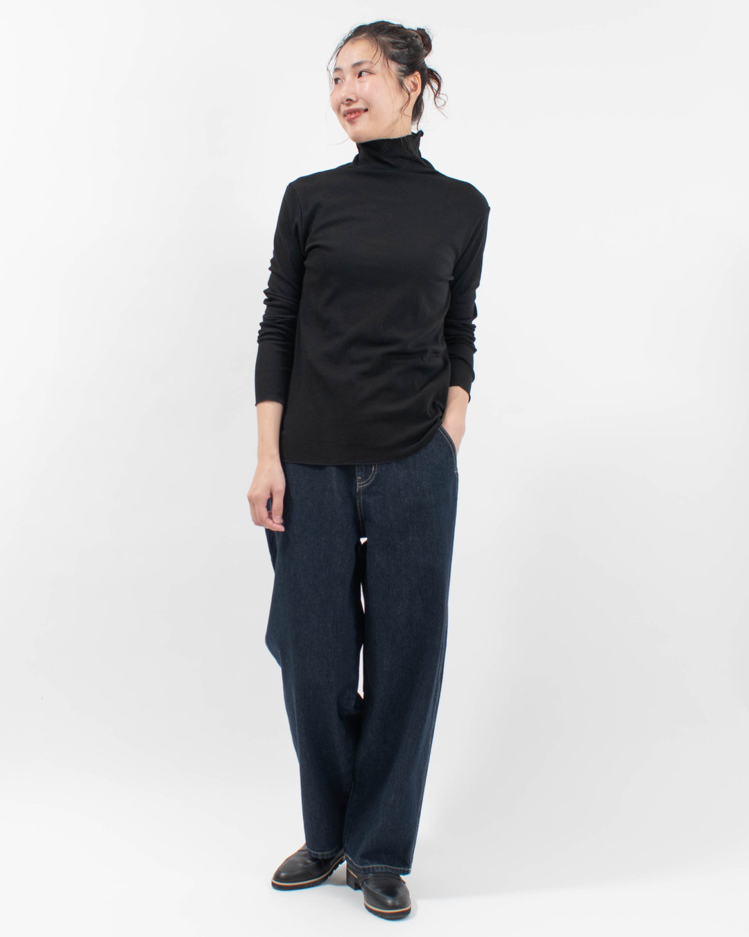 01FFP39446  blue willow コットンタートルプルオーバー