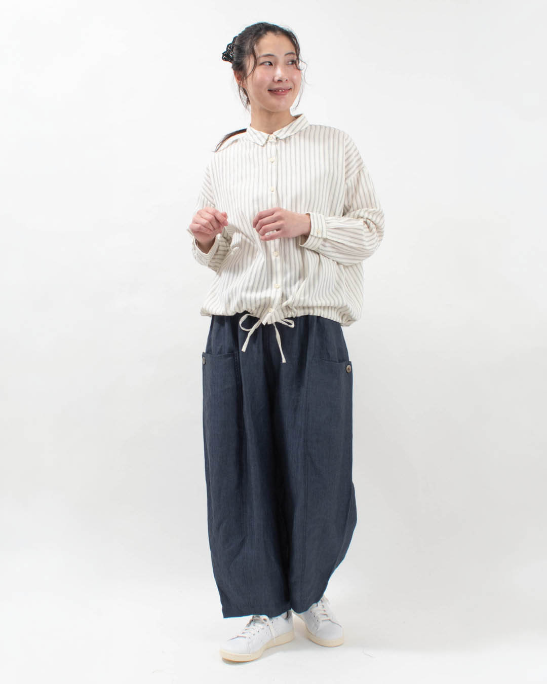 01FSP11043  blue willow コットンドビーシャツ