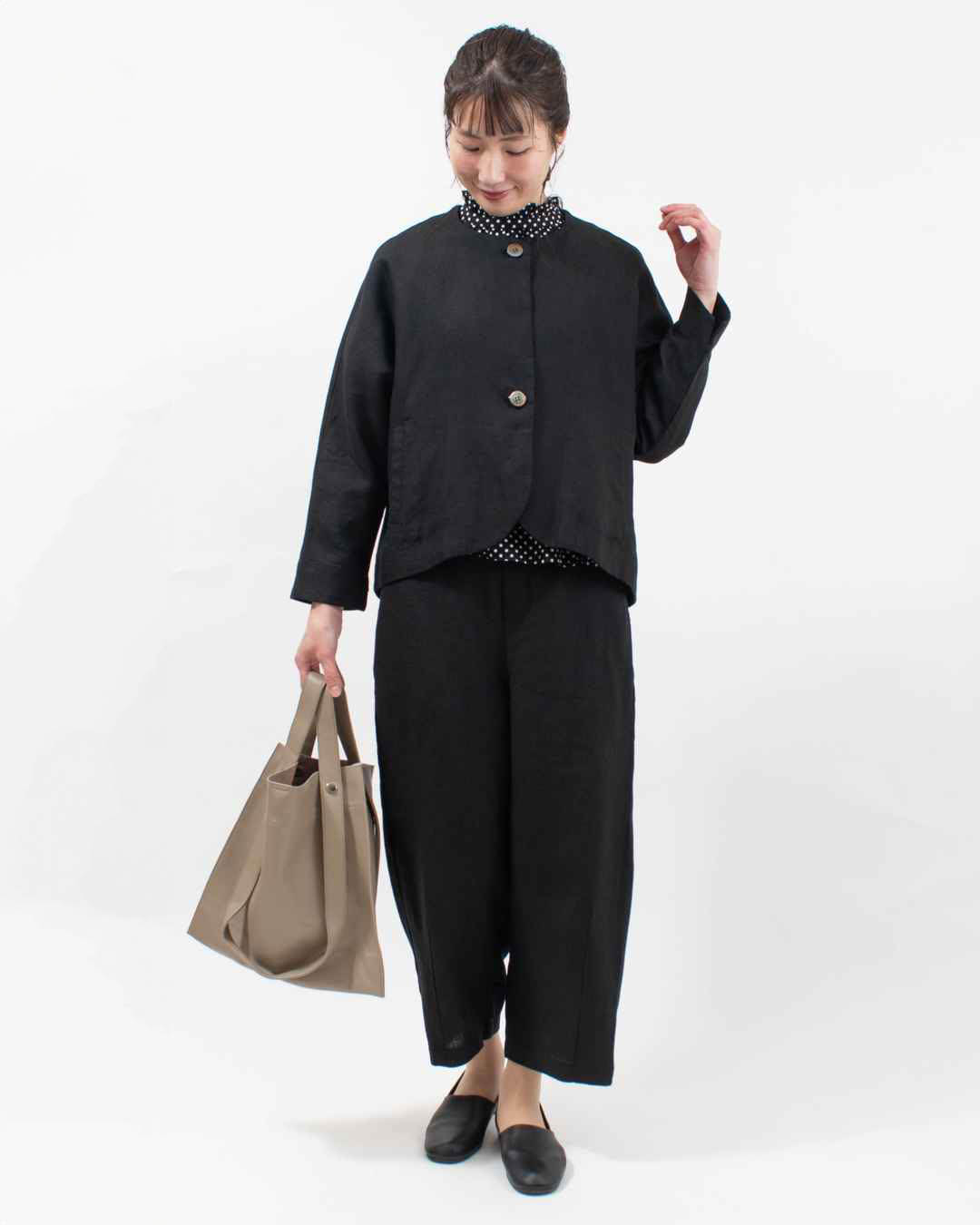 01FSP17001  blue willow リネン太番手ドルマンジャケット