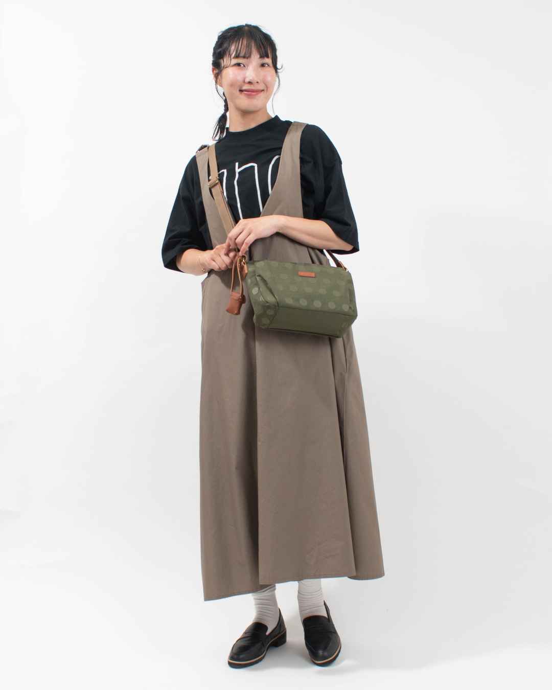 toleur ナイロンドット/カウレザーミニショルダー11776