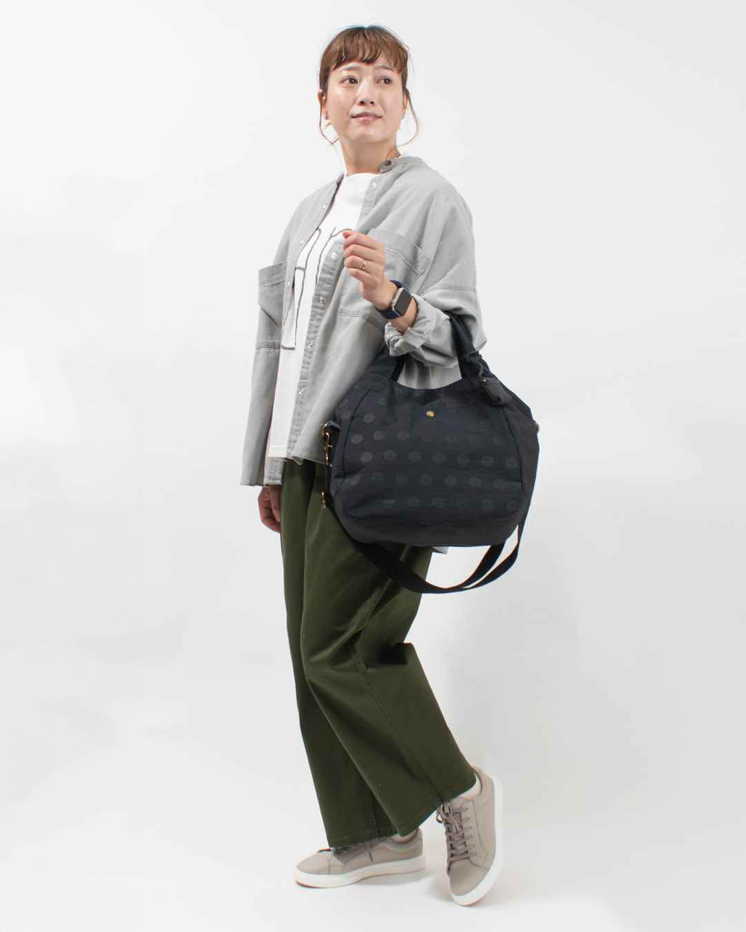 11928 toleur ナイロンドット2WAYトート