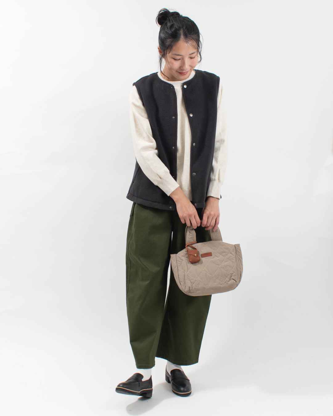 11988 toleur ナイロンキルティングトート