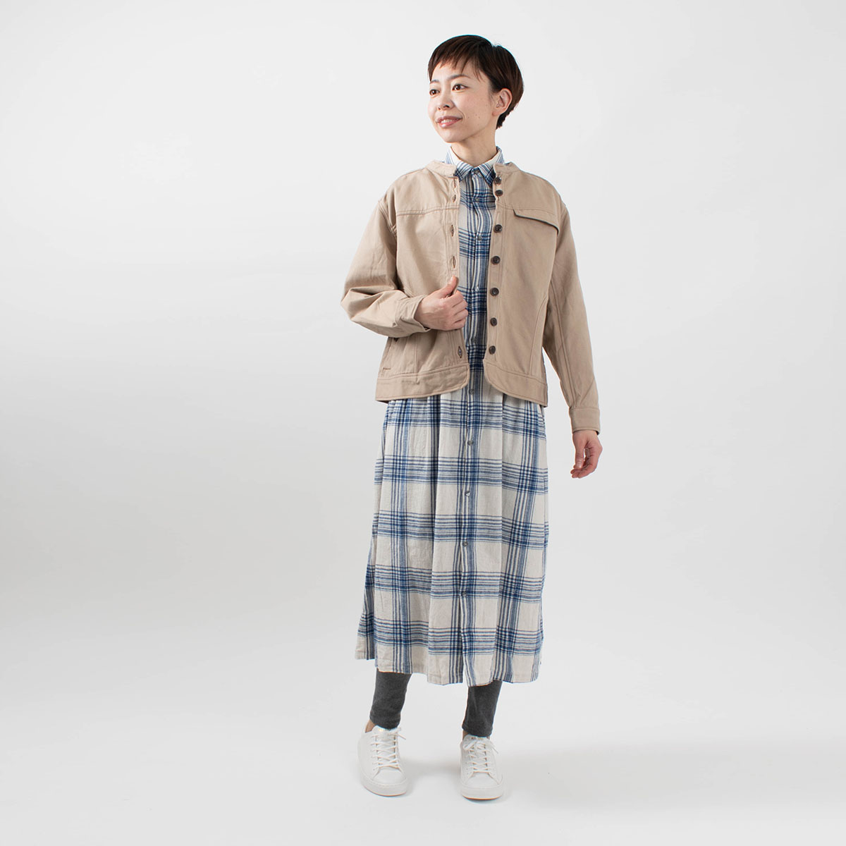 BLUE LAKE MARKET ブルーレイクマーケット 配色ステッチジャケット B-427001