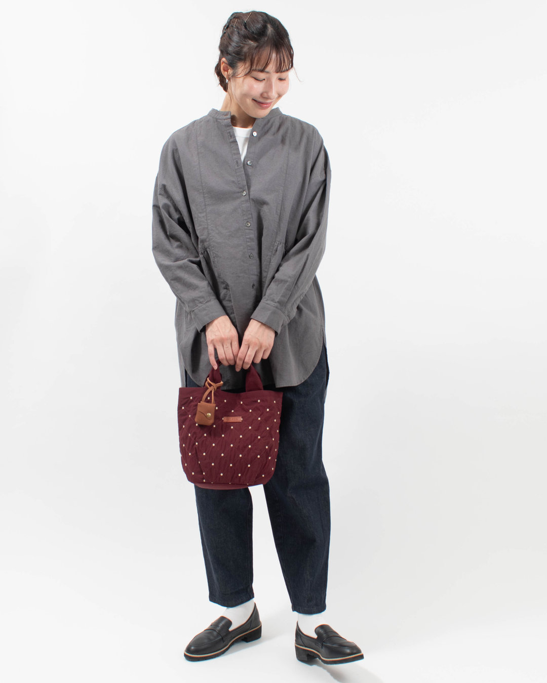 13051  toleur ステッチドット刺繍トート
