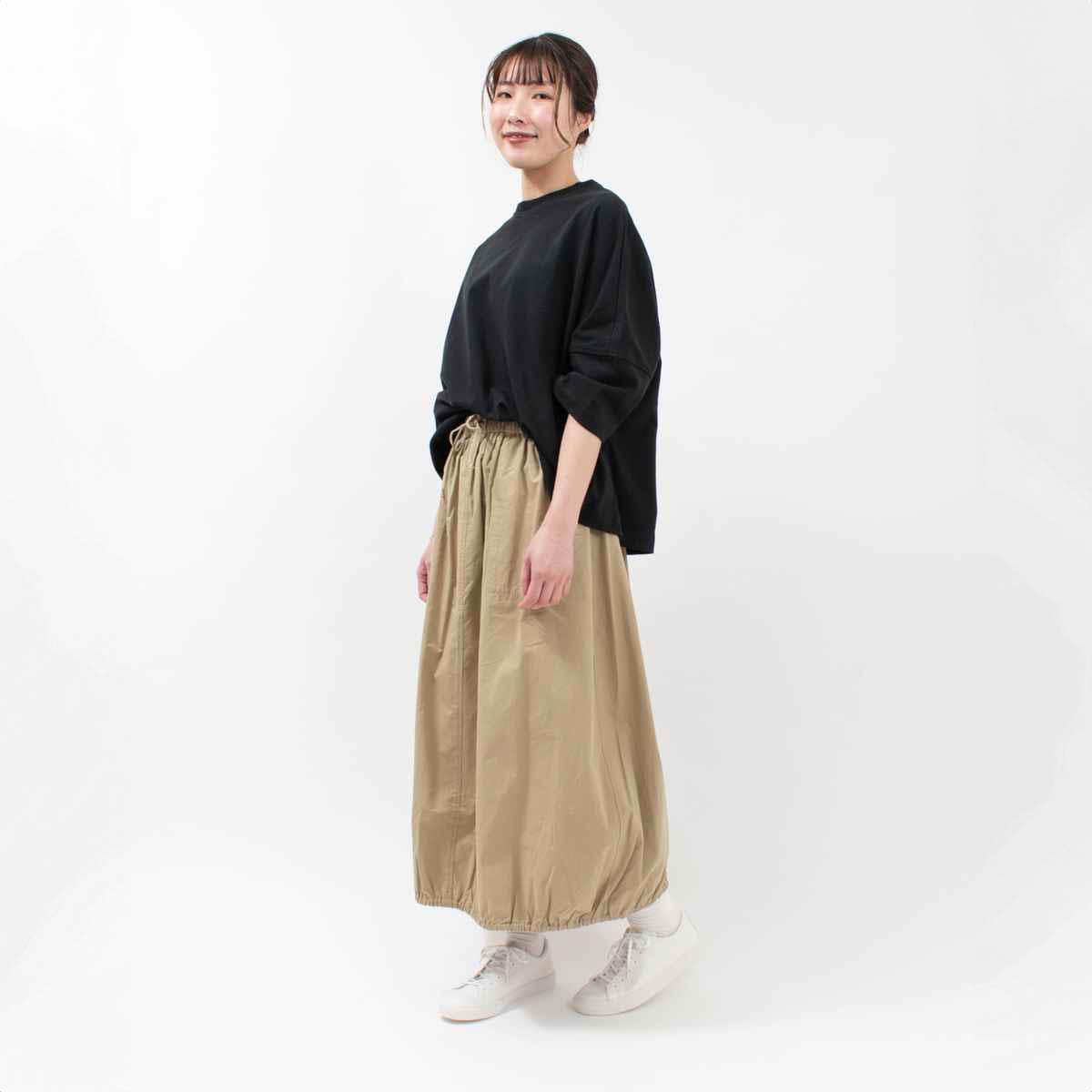 1416-209　YARRA コットンツイル裾ゴムスカート