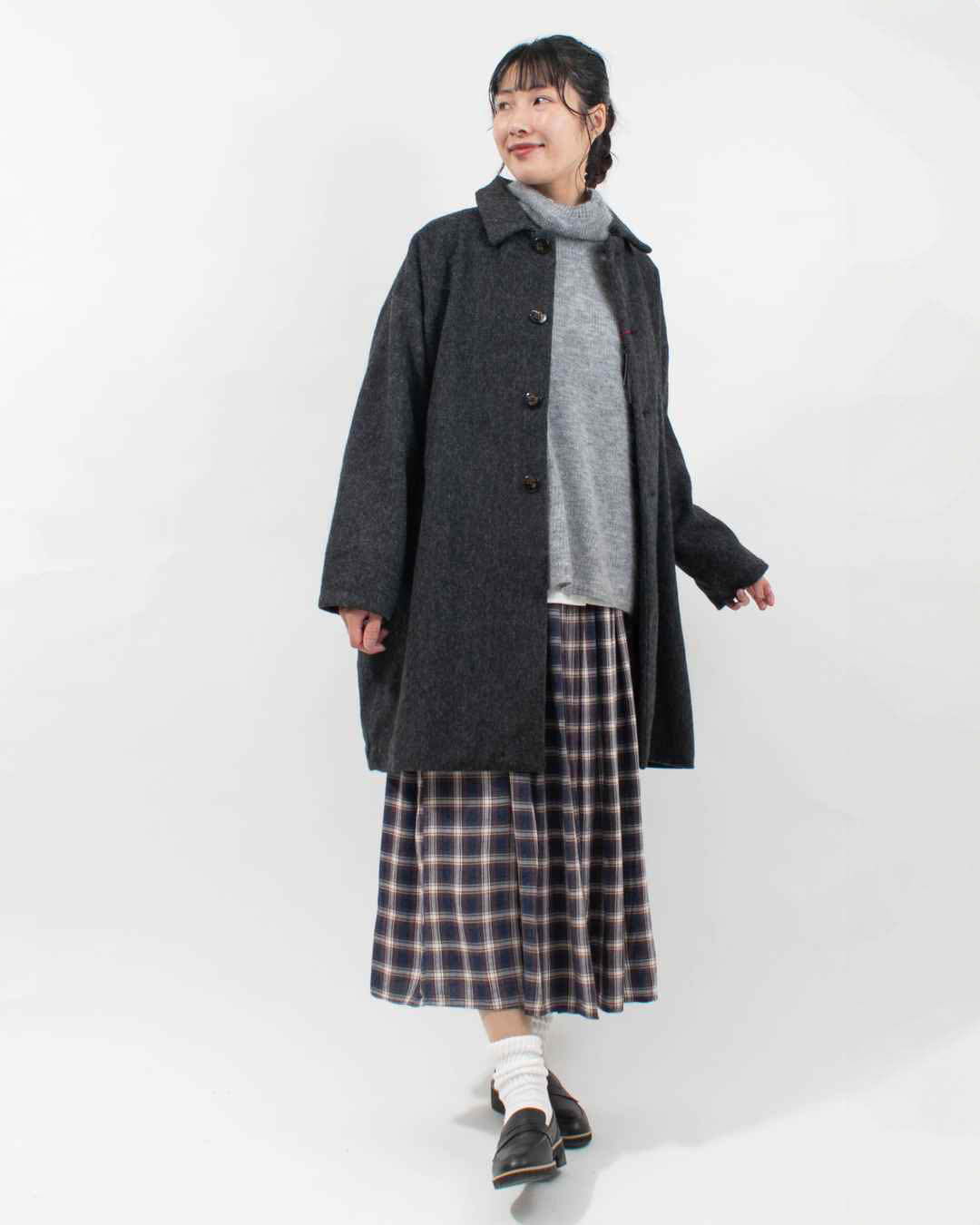 1557-283 YARRA エコウールミドル丈コート