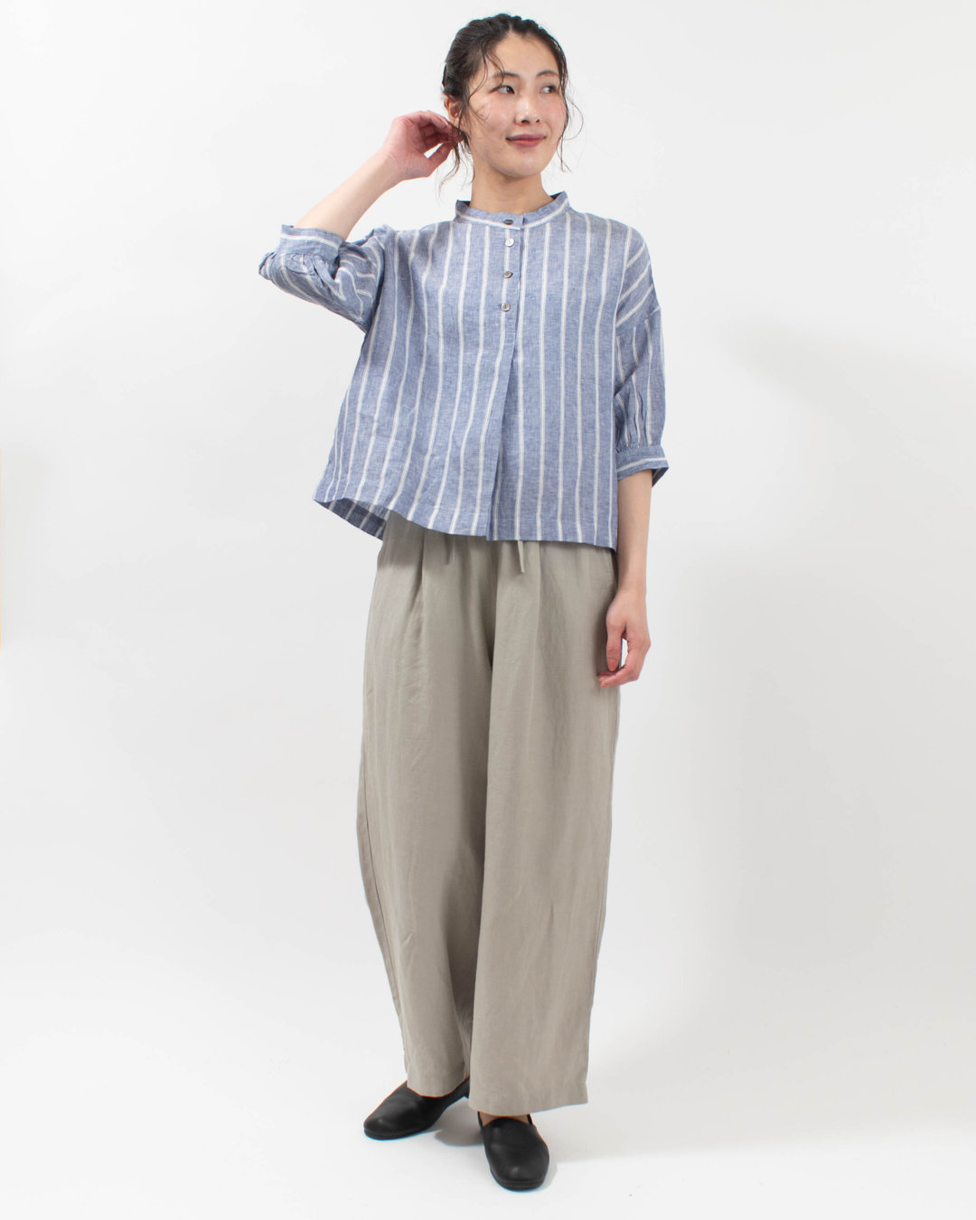 1625-291  YARRA テンセルリネンツヤパンツ 