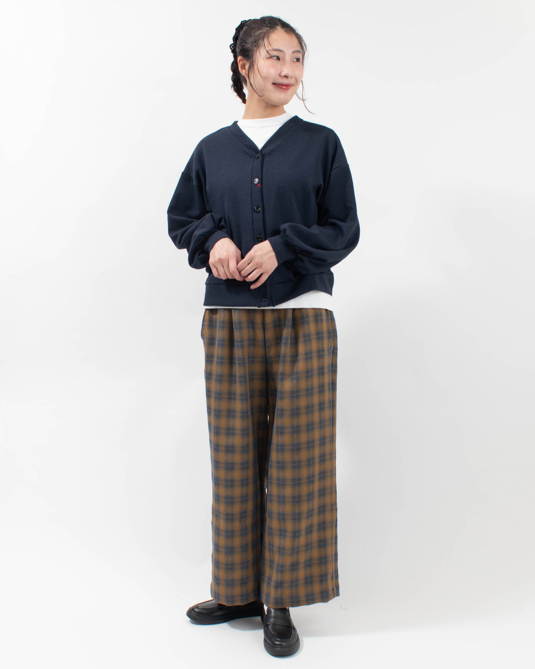 1641-208  YARRA ドライタッチブークレー2WAYカーディガン