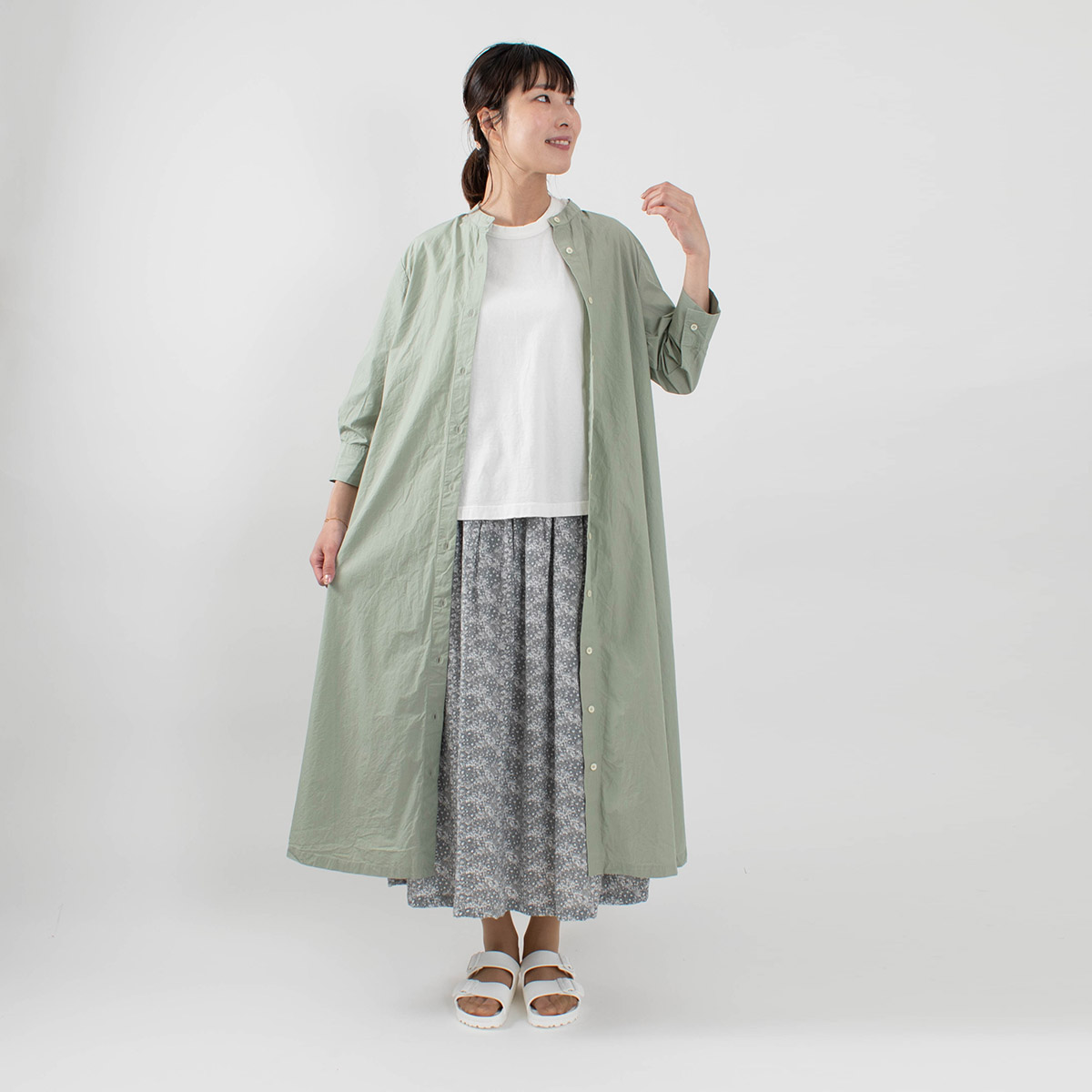 ichi タイプライターシャツワンピース｜ナチュラルファッション