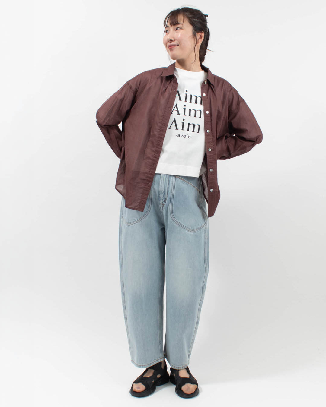 31-0231  ZAMPA 台衿付きワイドシャツ