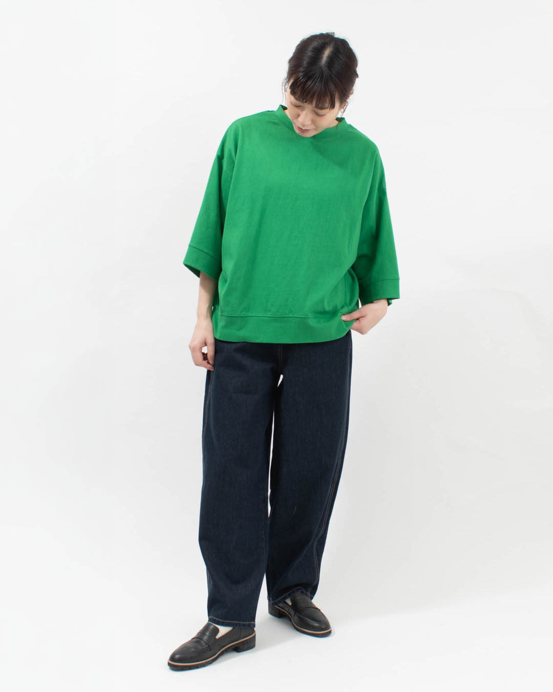 4211740  sloe 前後差ヘム ワイドスリーブプルオーバー