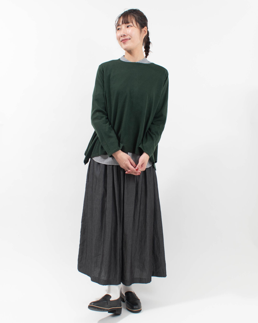 4604977  sloe デニムフレアスカート