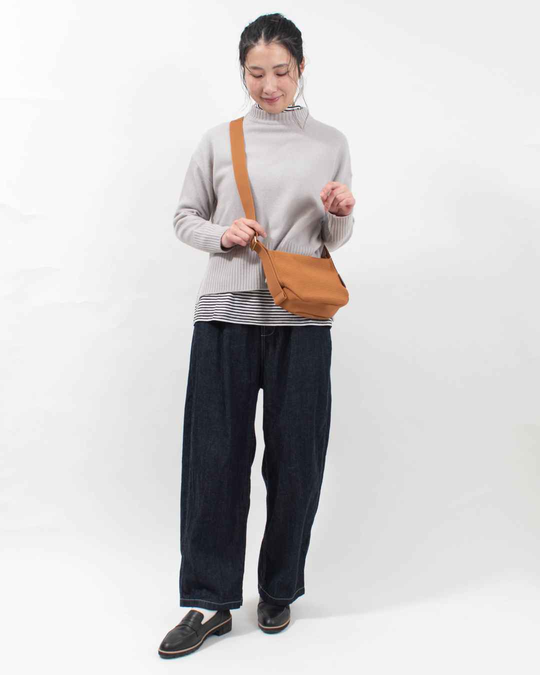 51105  ONEPAIRED/toleur ポリエステルニットミニショルダー