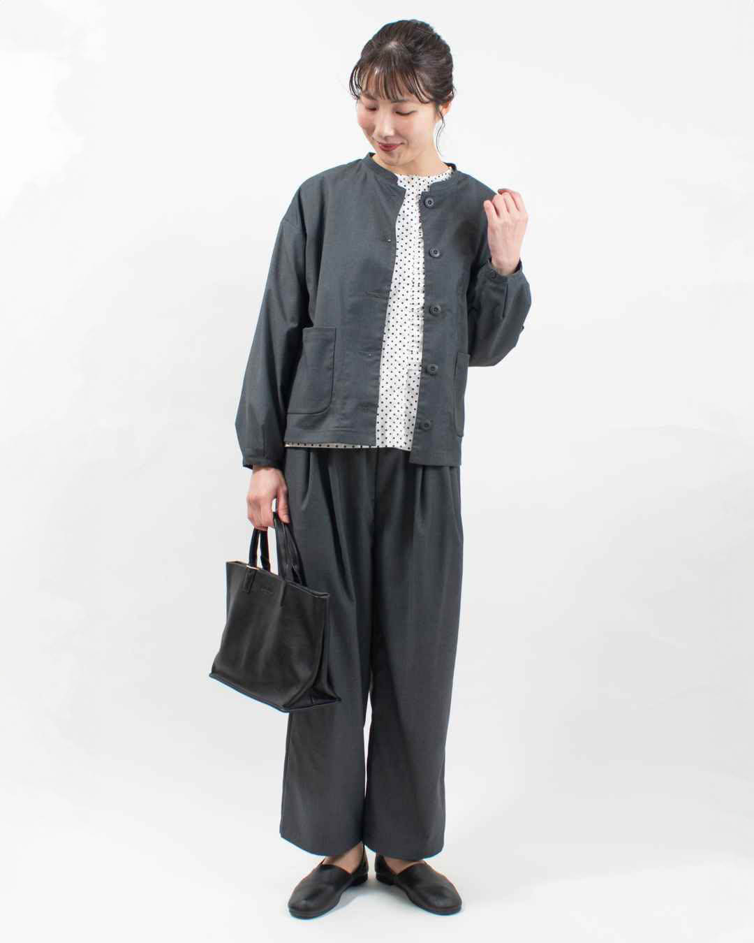 51113  ONEPAIRED/toleur カウレザーワイドトート