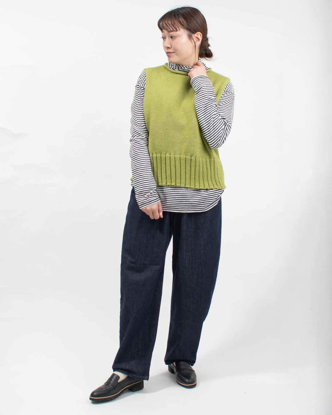 5646571  nuance of F シアーボーダーフライスねじれクシュクシュタートルネック