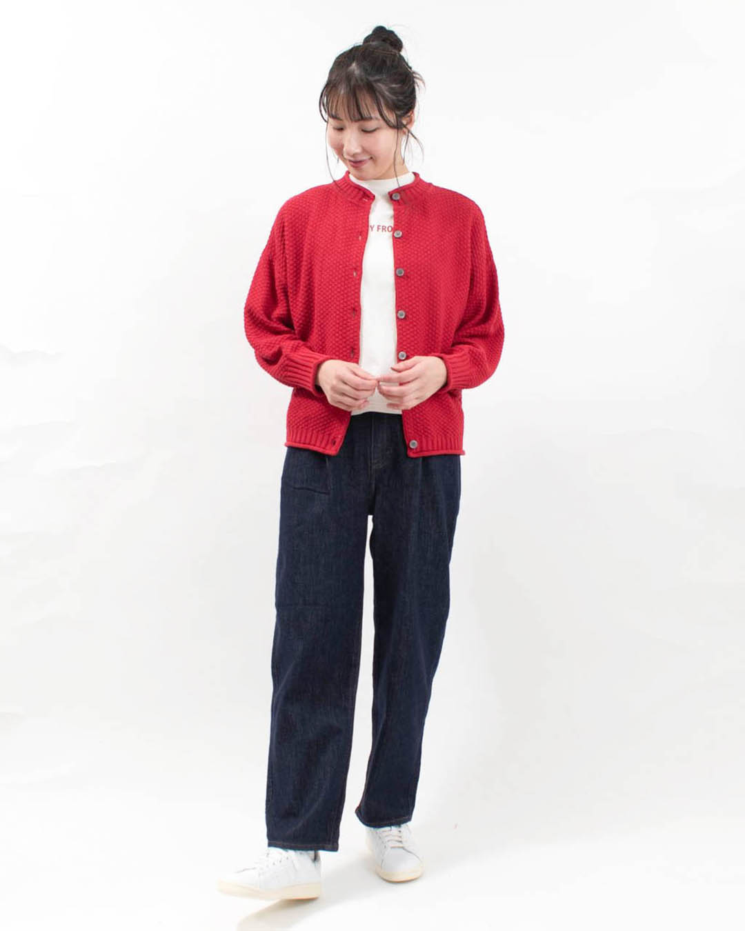 611106  mao made かのこ編み2WAYドルマンスリーブカーディガン