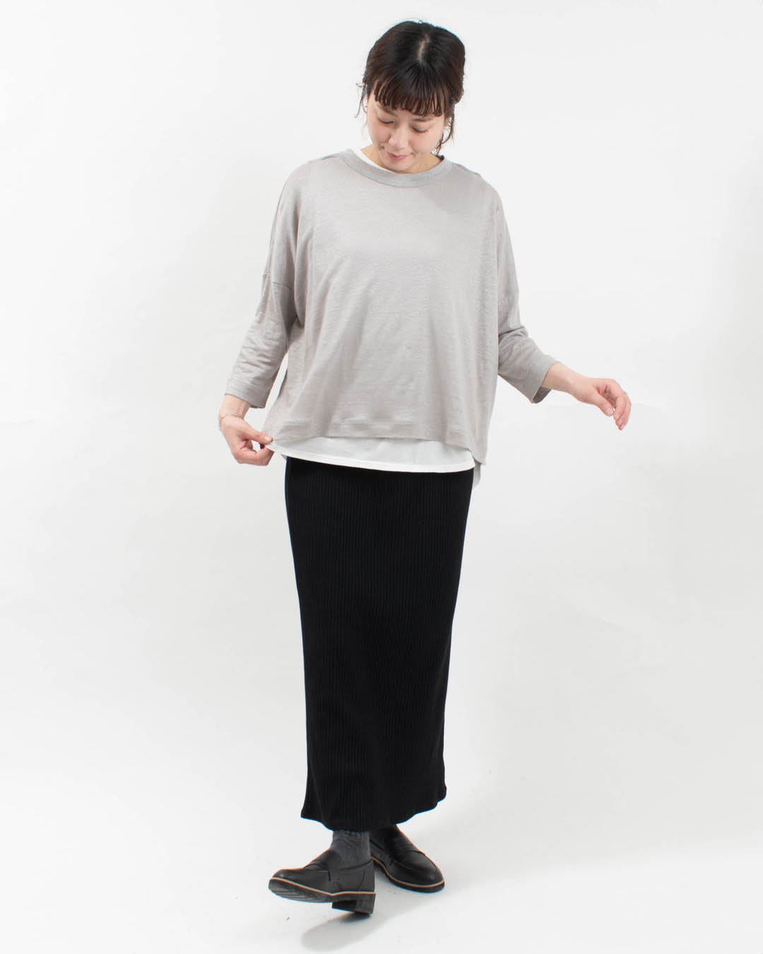 611206  mao made 7分袖ワイドTEE