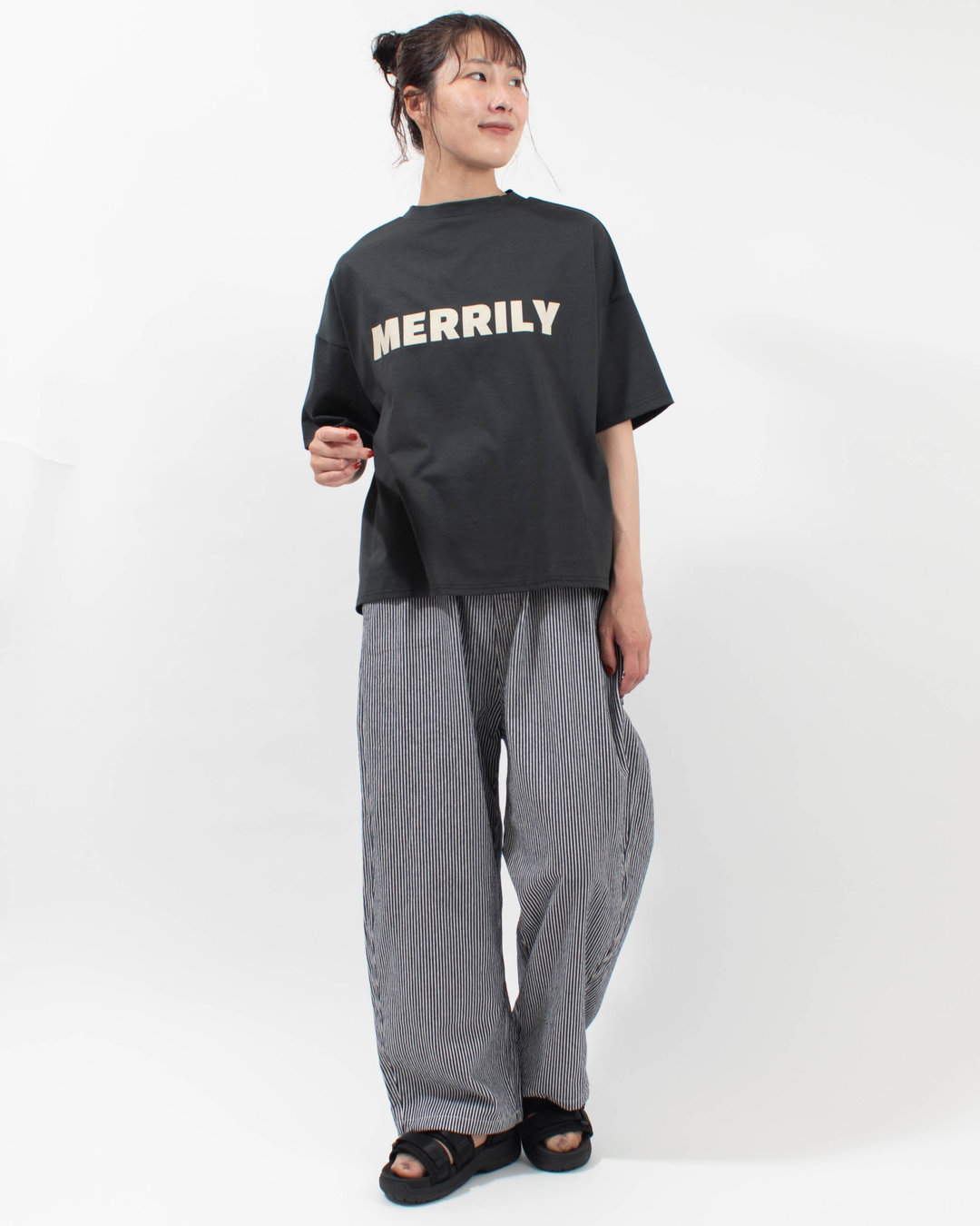 671216  NARU デラヴェプレミアム MERRILYプリントシャツ 