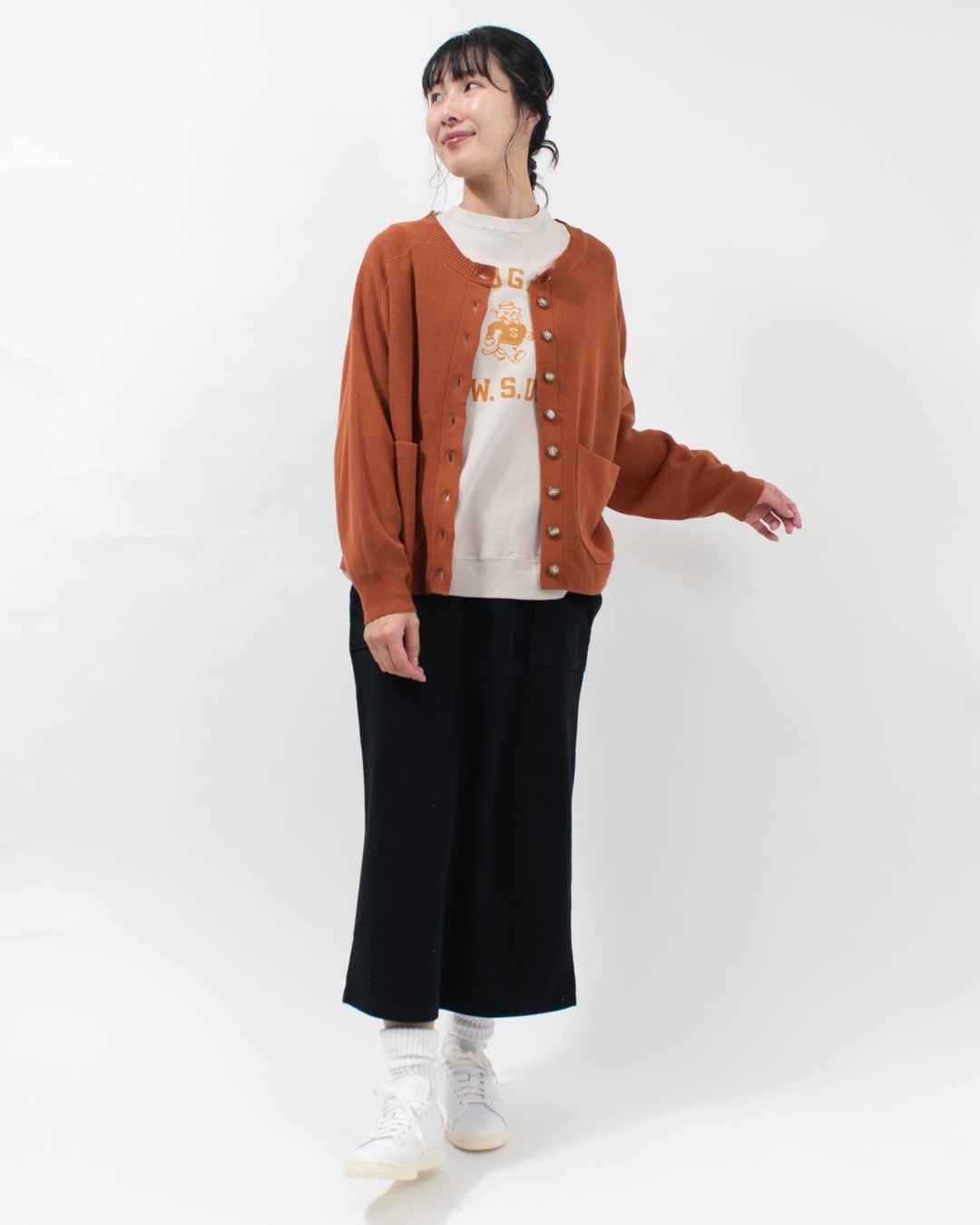 758-239 Bliss bunch 変形ラグランカーディガン