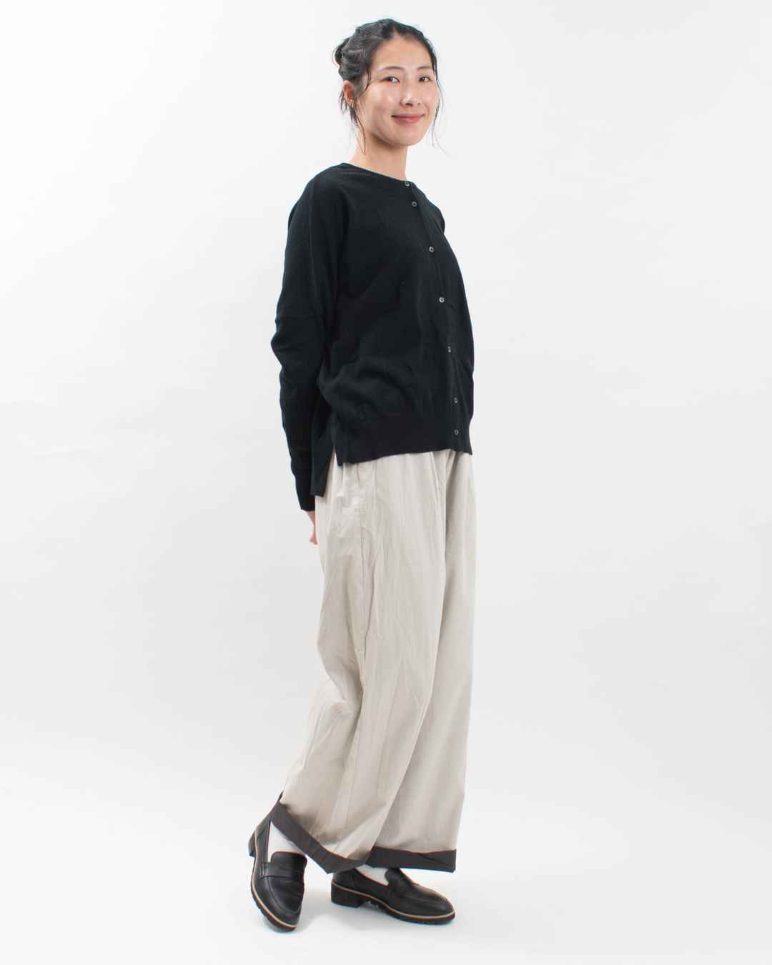 758-272 Bliss bunch 綿ニットドットジャガード前後差カーディガン