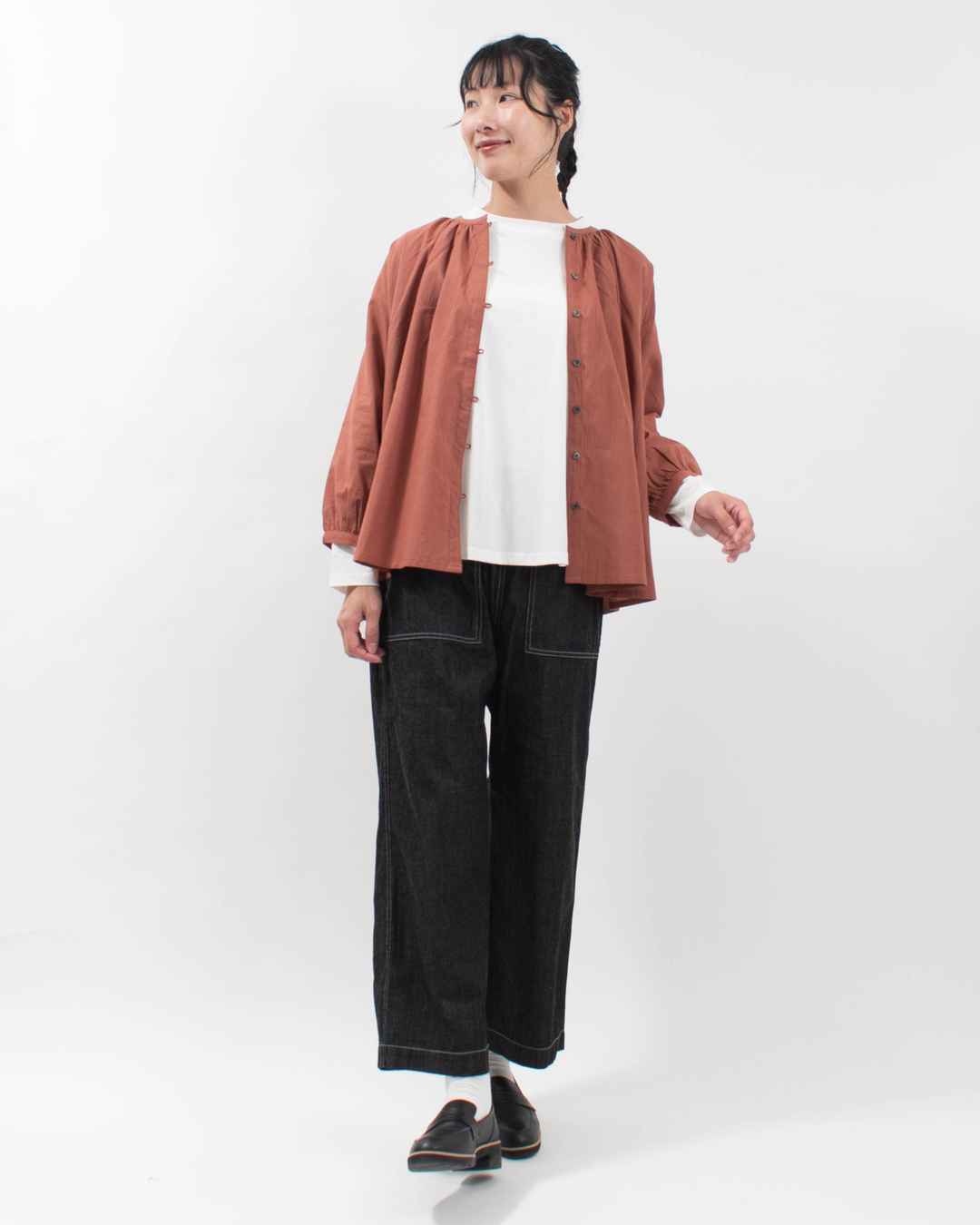 758-274 Bliss bunch ギャザーブラウス（9分袖）