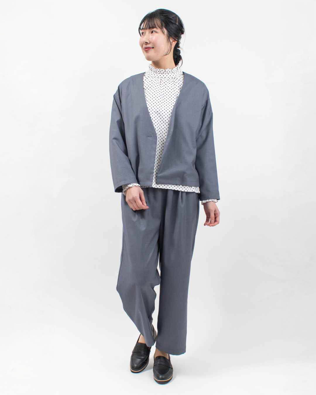 761-231  Bliss bunch タックテーパードパンツ