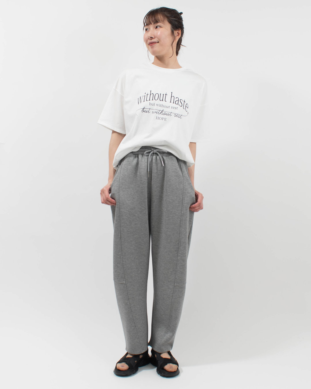 980-25109  vingtrois ドライタッチコットン フォントT [without haste] 