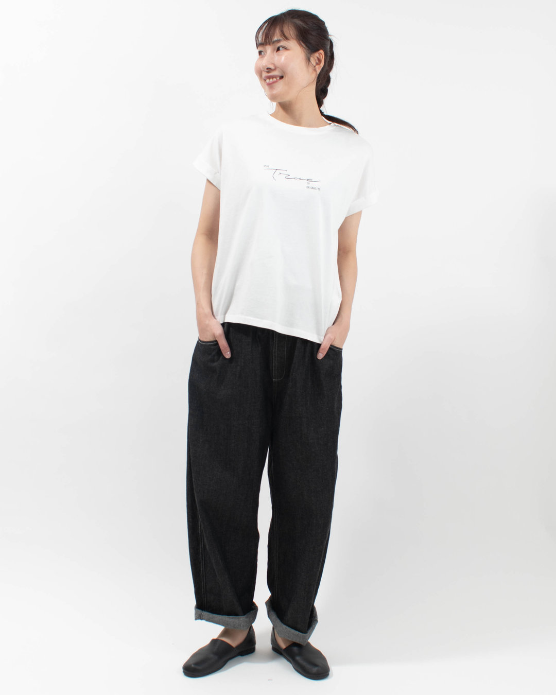 980-25139  vingtrois ドライタッチ スクリプトロゴ Tシャツ