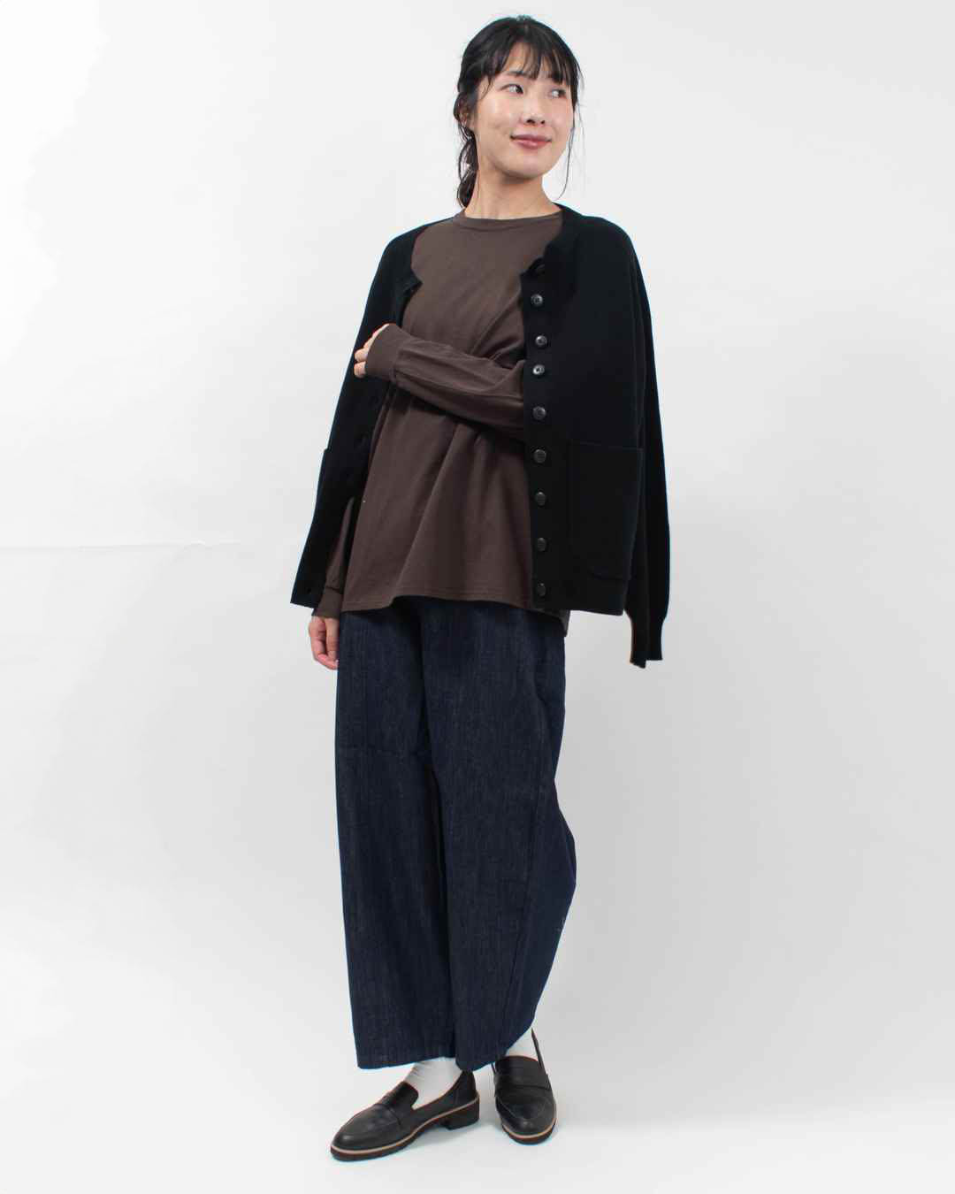 B-512028 BLUE LAKE MARKET 17/-BD天竺 切替プルオーバー