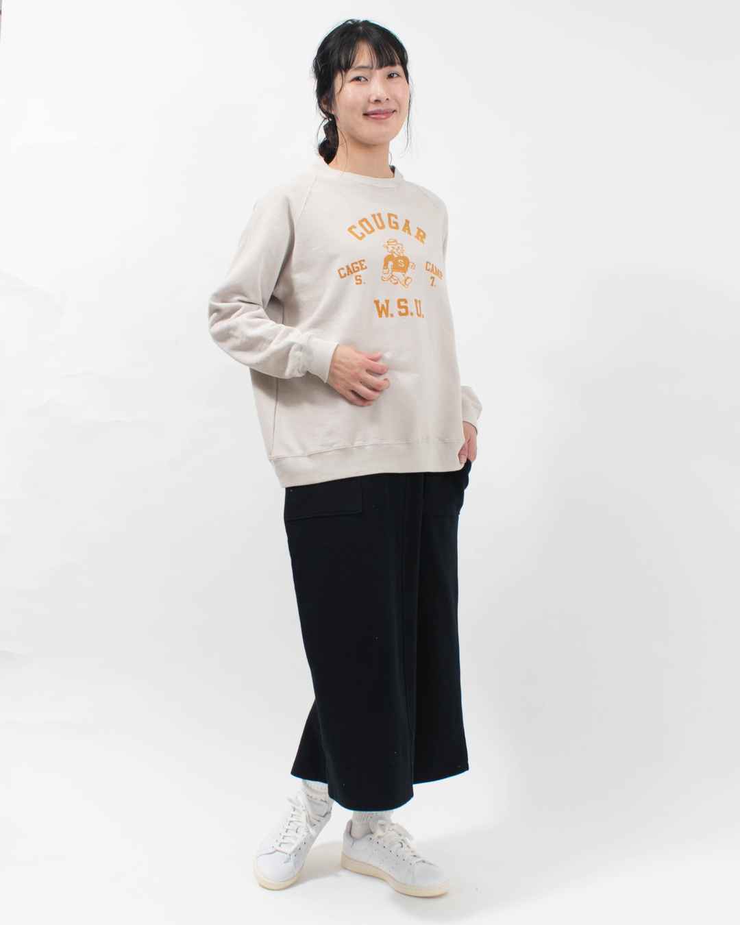 B-513004 BLUE LAKE MARKET BD30/10裏毛 ラグラン裏毛プルオーバー