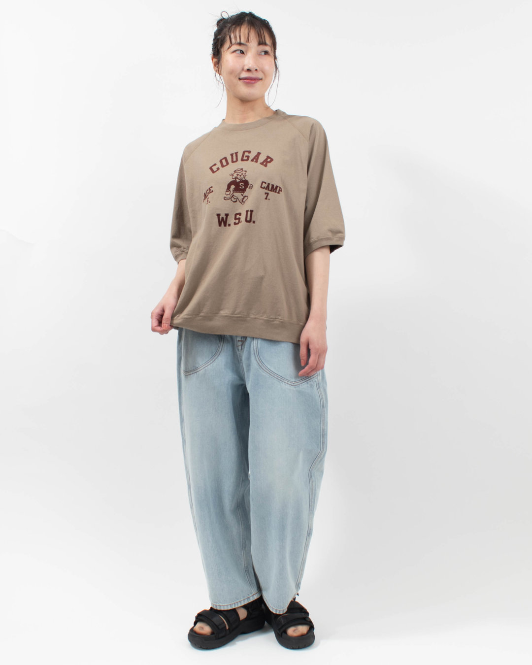 B-521009  BLUE LAKE MARKET 17/-BD天竺 ラグランスリーブプリントTee［COU GAR CAGE5.CAMP7.W.S.U］ 