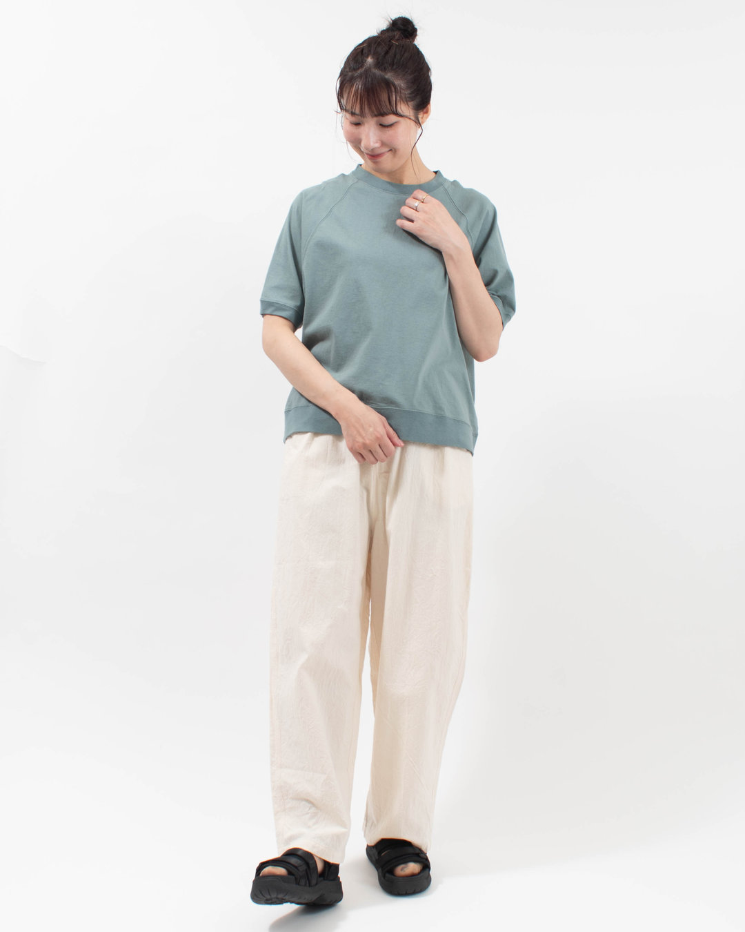 B-521043  BLUE LAKE MARKET アメリカンドライ天竺|||ラグランプルオーバー