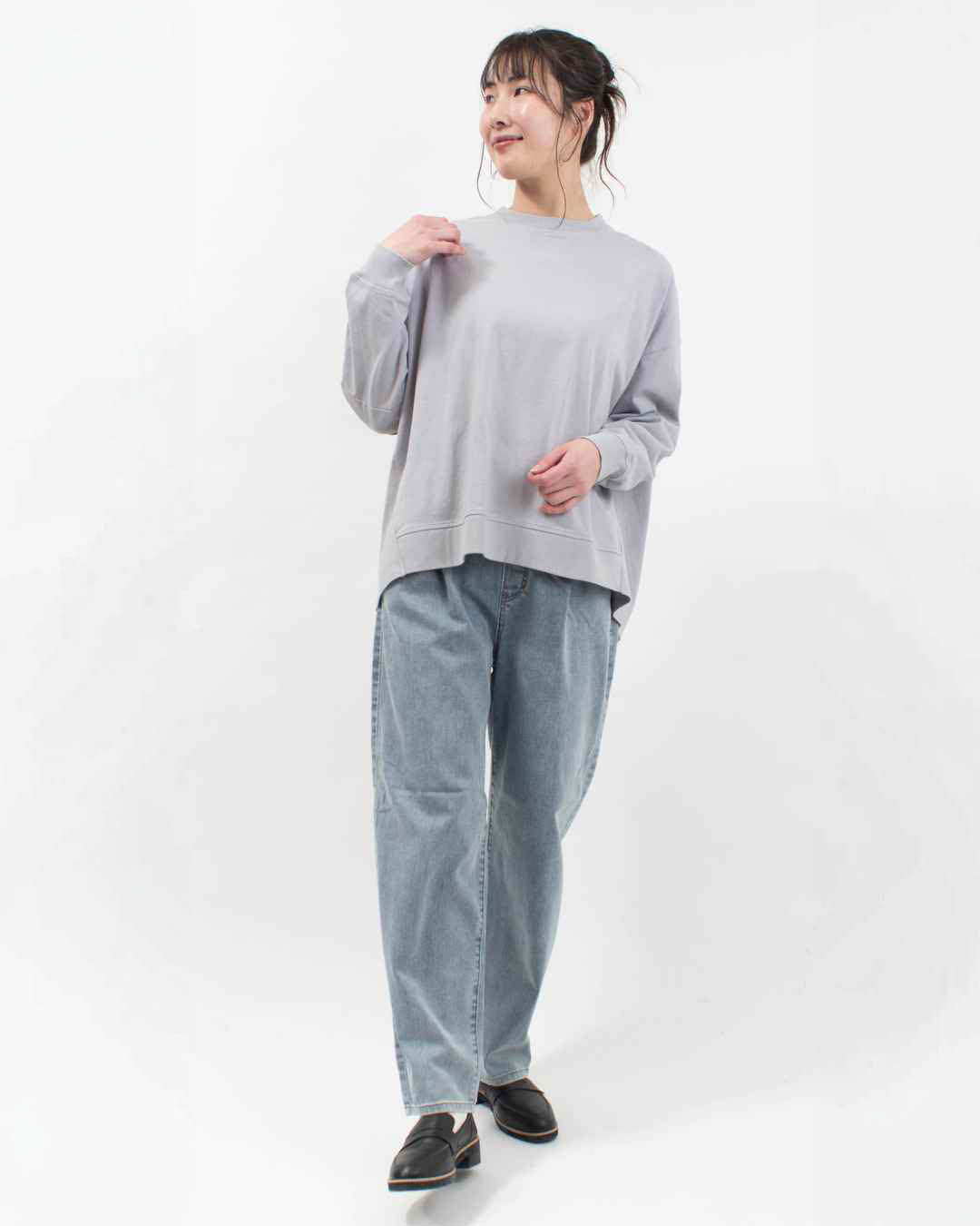 B-522008  BLUE LAKE MARKET アメリカンドライ天竺||バックタックプルオーバー