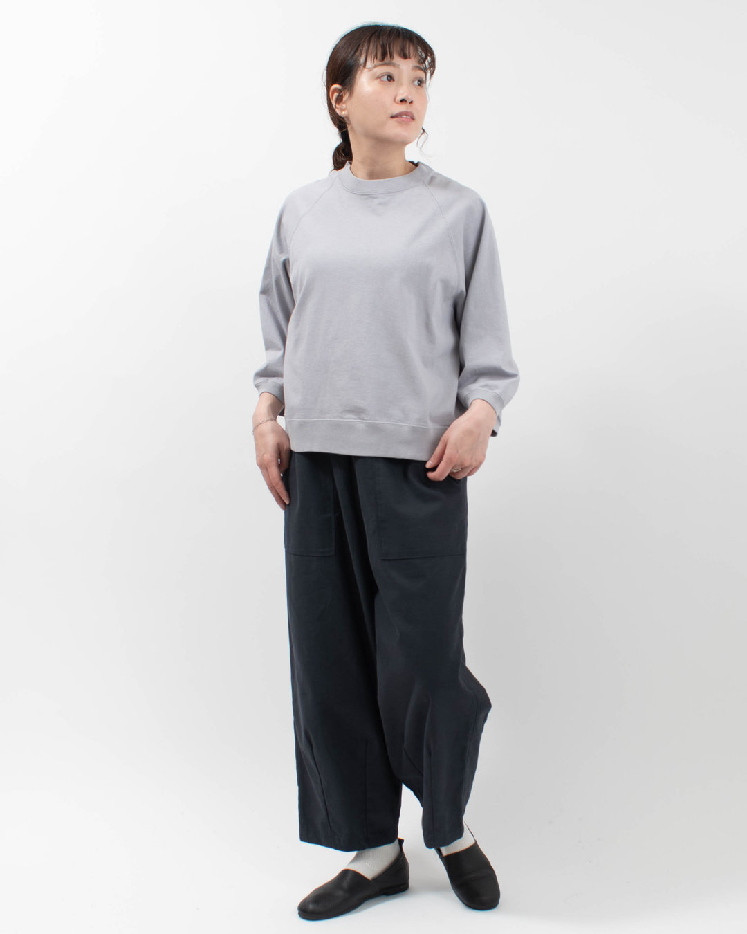 B-522013  BLUE LAKE MARKET アメリカンドライ天竺||ラグランプルオーバー