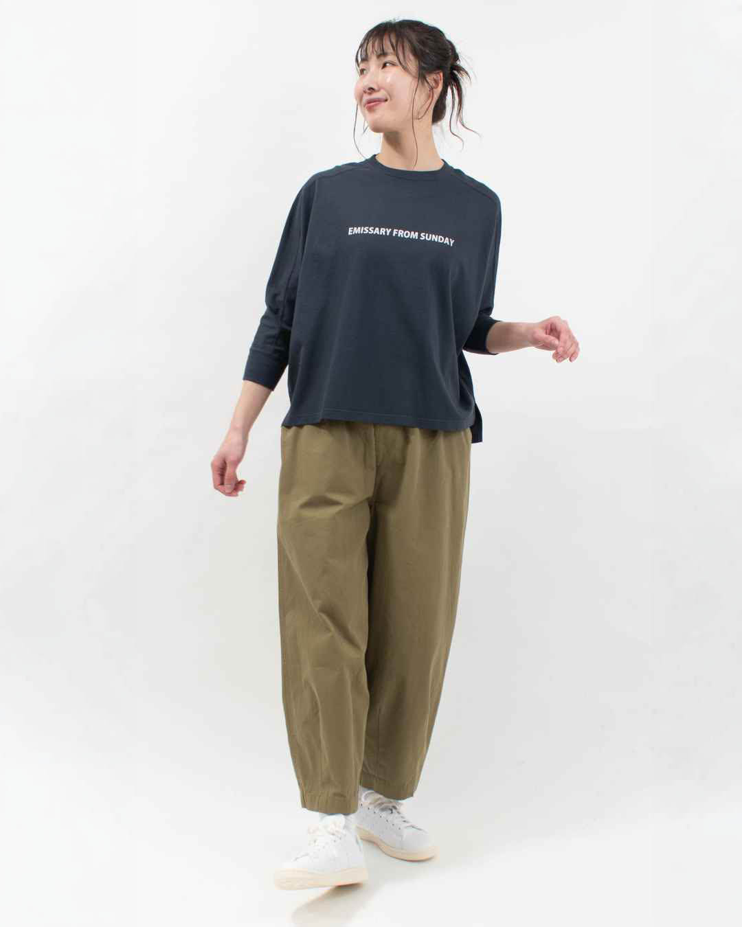 BLUE LAKE MARKET 17/BD天竺||ドルマンスリーブプリントプルオーバー