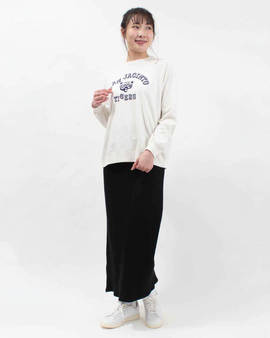 B-522023  BLUE LAKE MARKET 17/-BD天竺ラグランプリントプルオーバー[SAN JACINTO TIGERS]