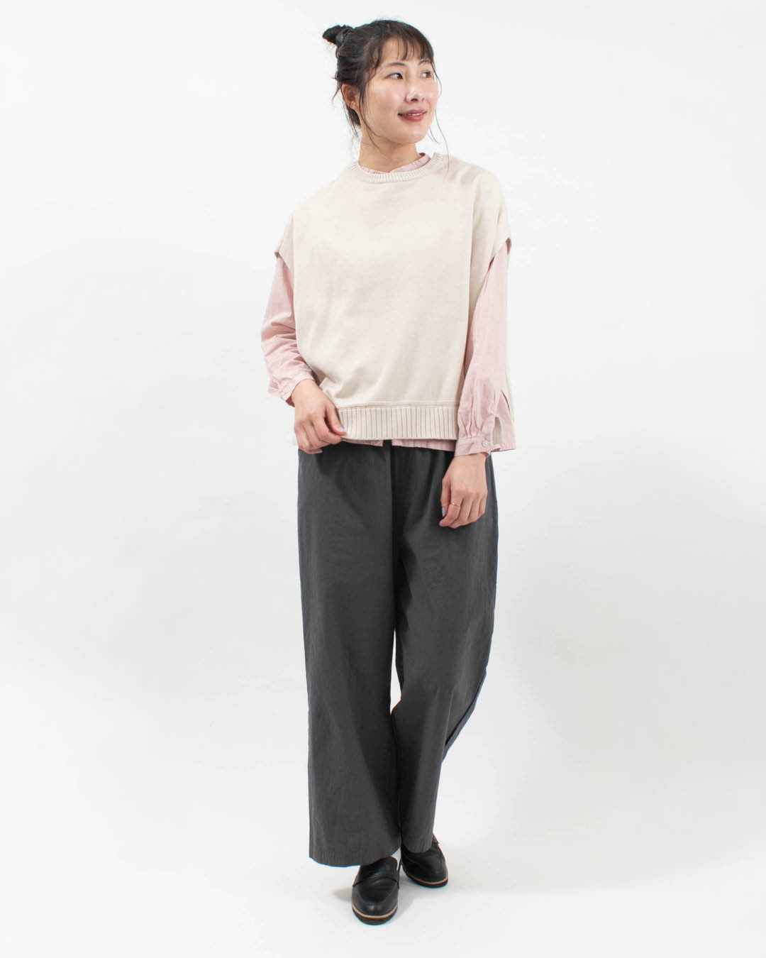 B-528001 BLUE LAKE MARKET ヴィンテージ馬布ストレートパンツ
