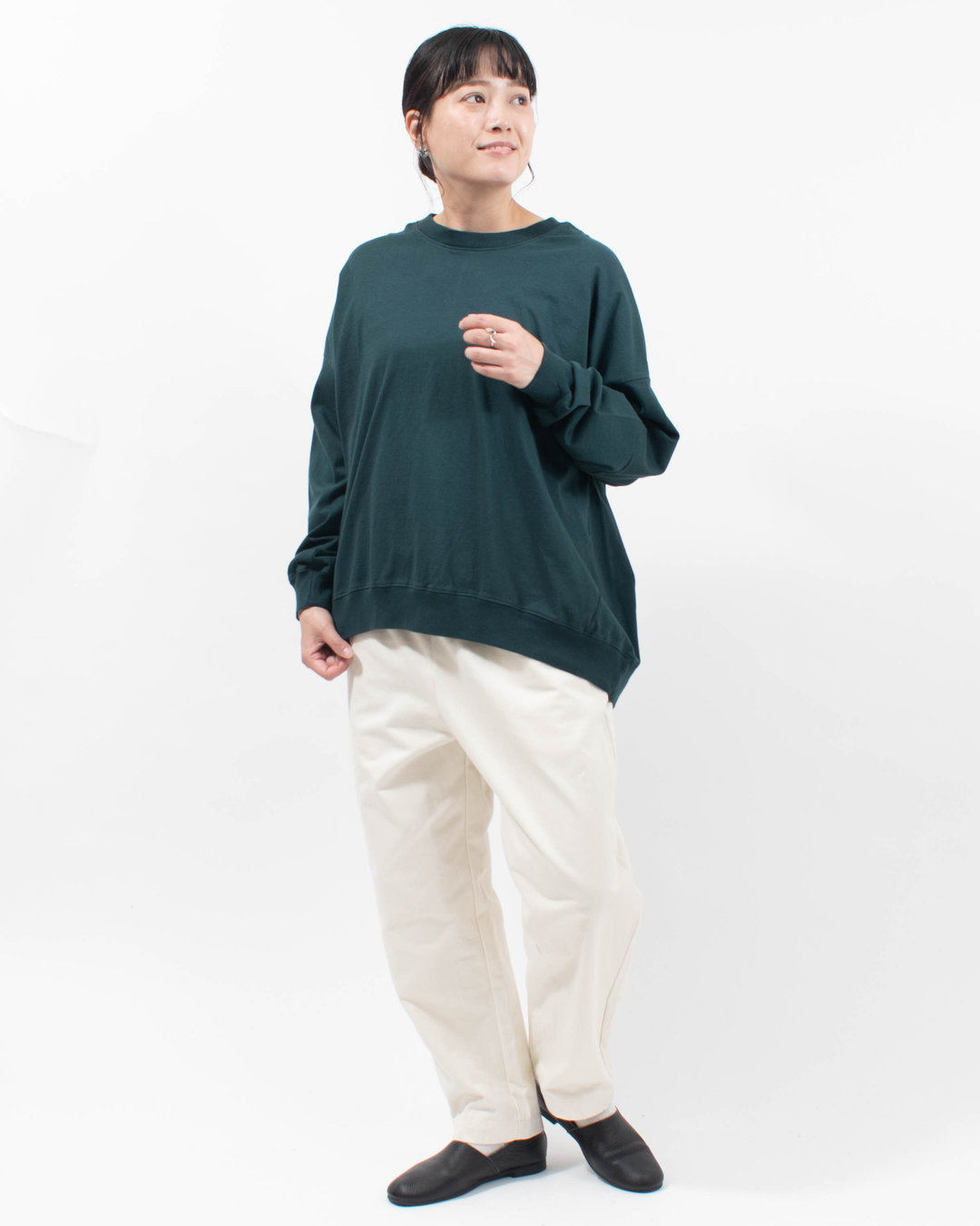 B-532026  BLUE LAKE MARKET アメリカンドライ天竺||バックスリットプルオーバー