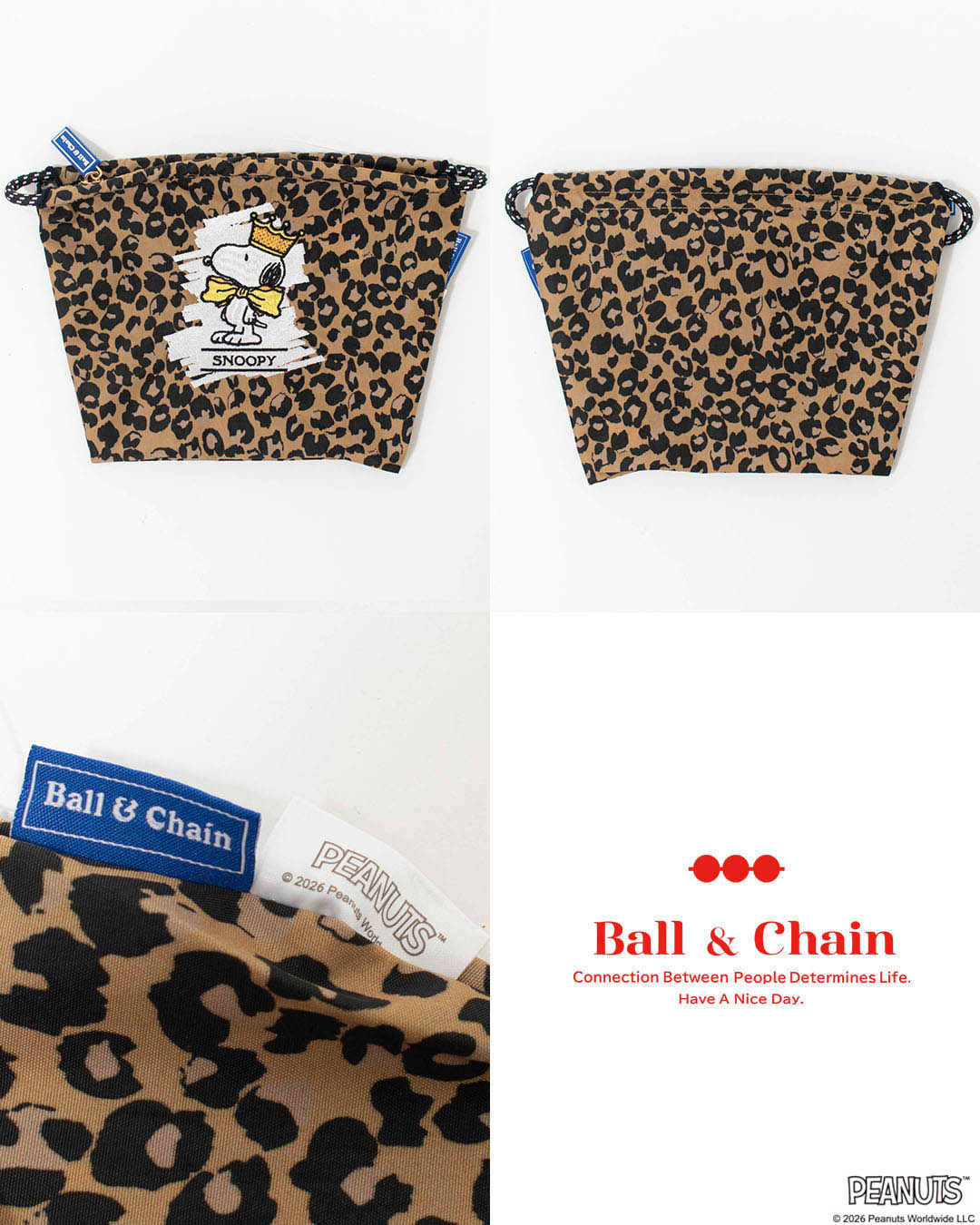 BANDC-PEANUT-PL Ball&Chain SNOOPY Model Pouch 【正規品】