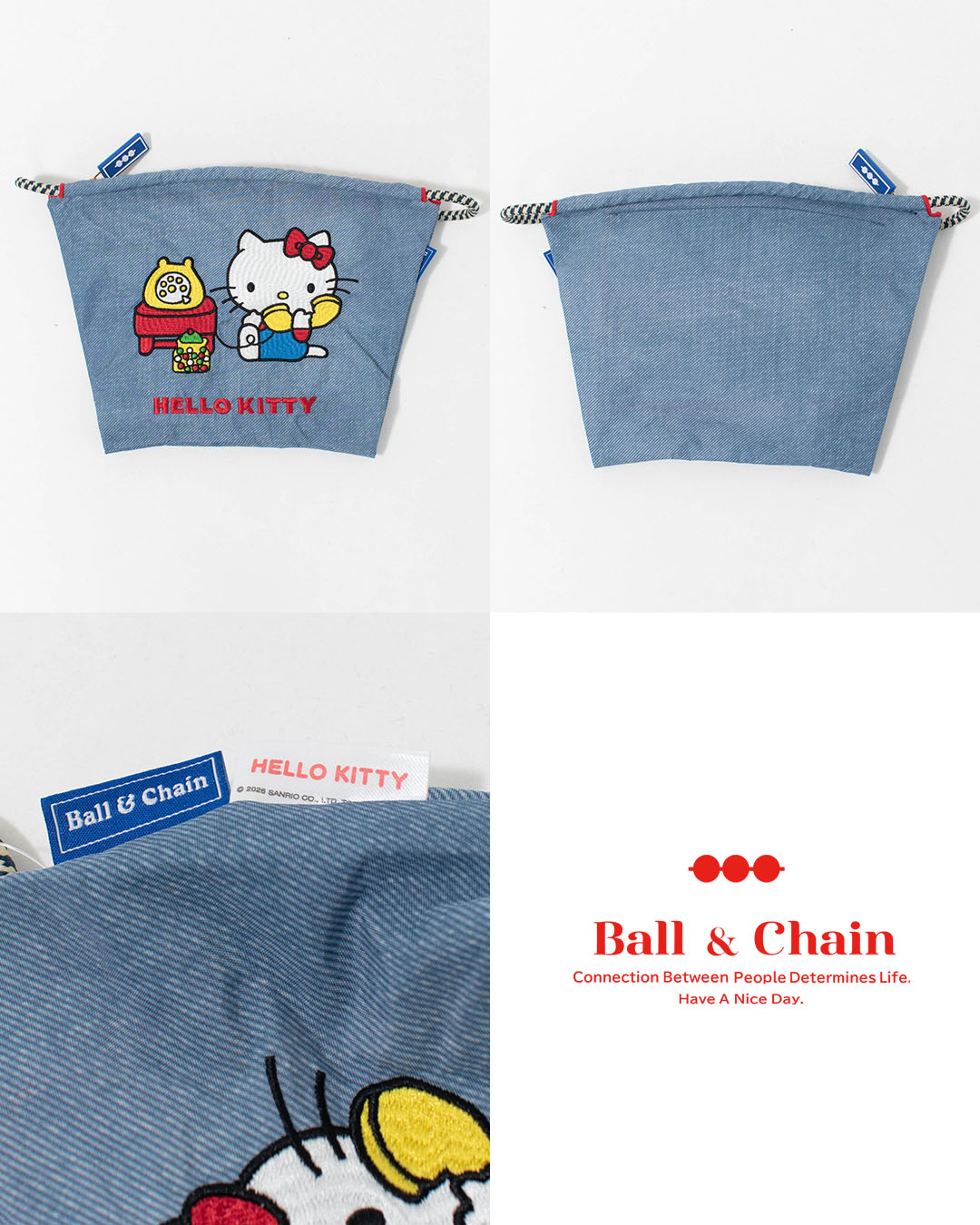 BANDC-SANRIO-P Ball＆Chain HELLO KITTY Model Pouch 【正規品】