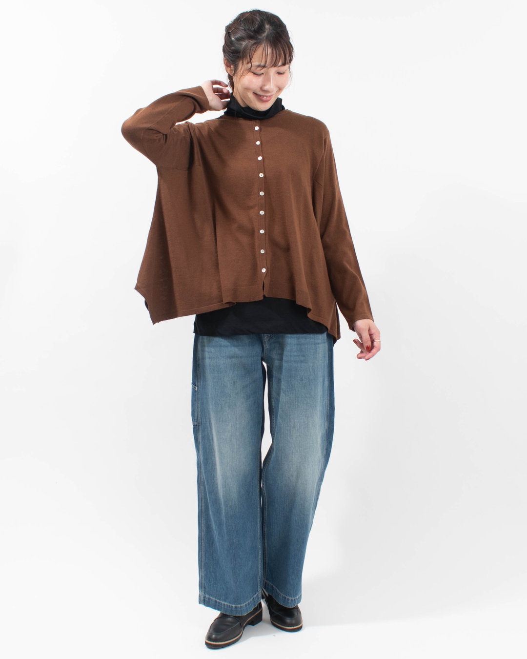 CF0628  Cafetty デニムカーペンターワイドパンツ