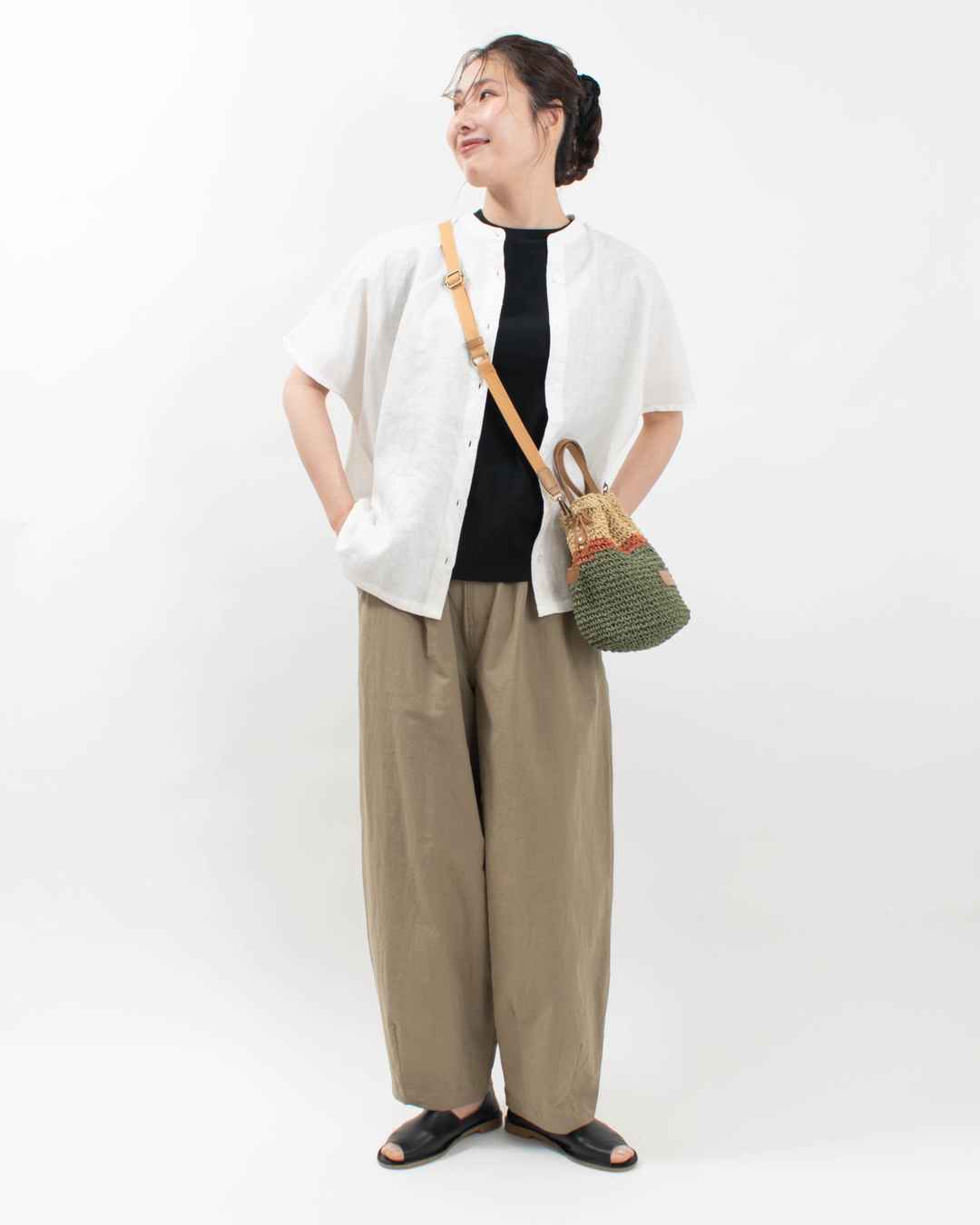 Folna ペーパー 2WAY巾着ショルダーバッグ｜ナチュラルファッション