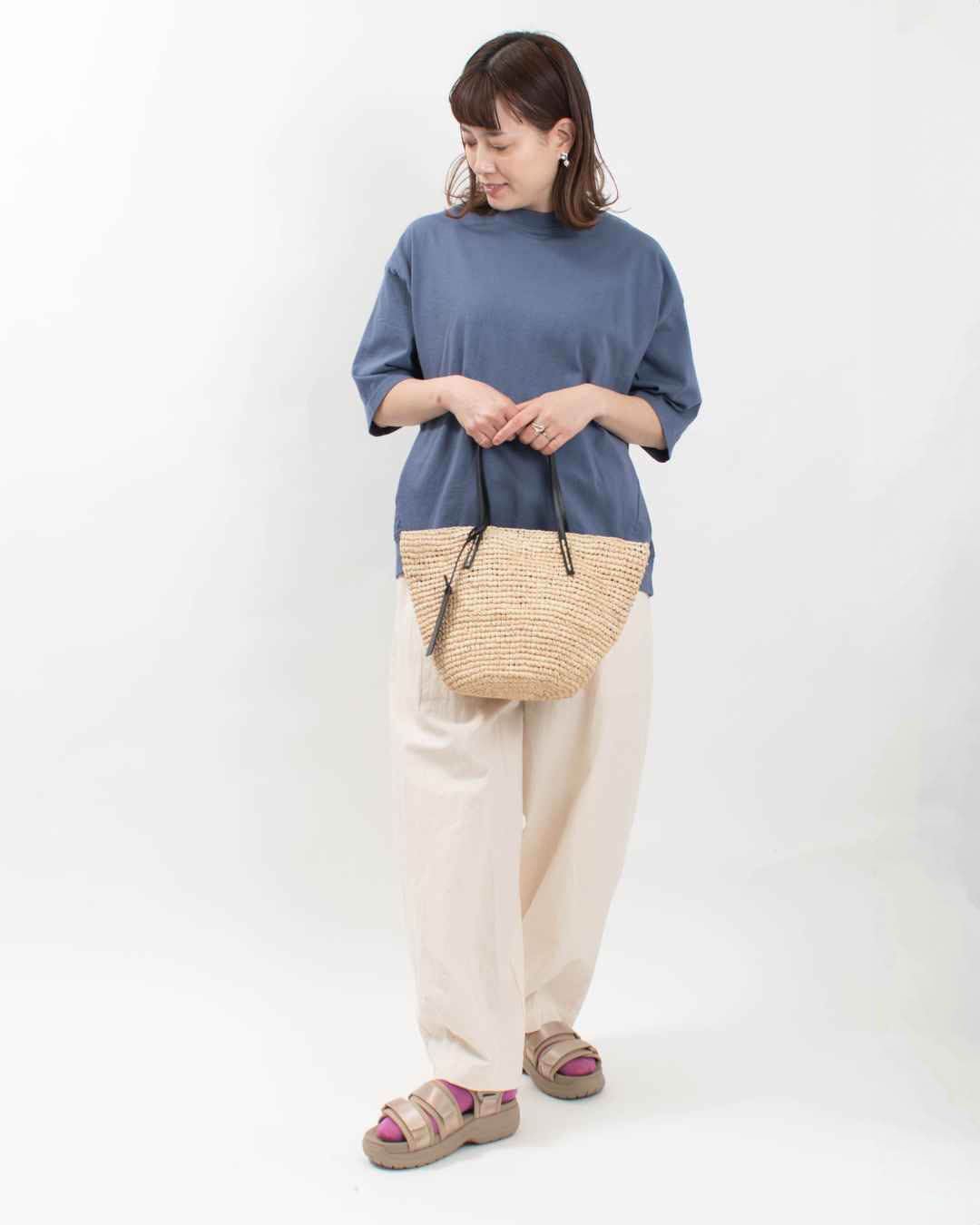 K765003  Folna ラフィア トートバッグ