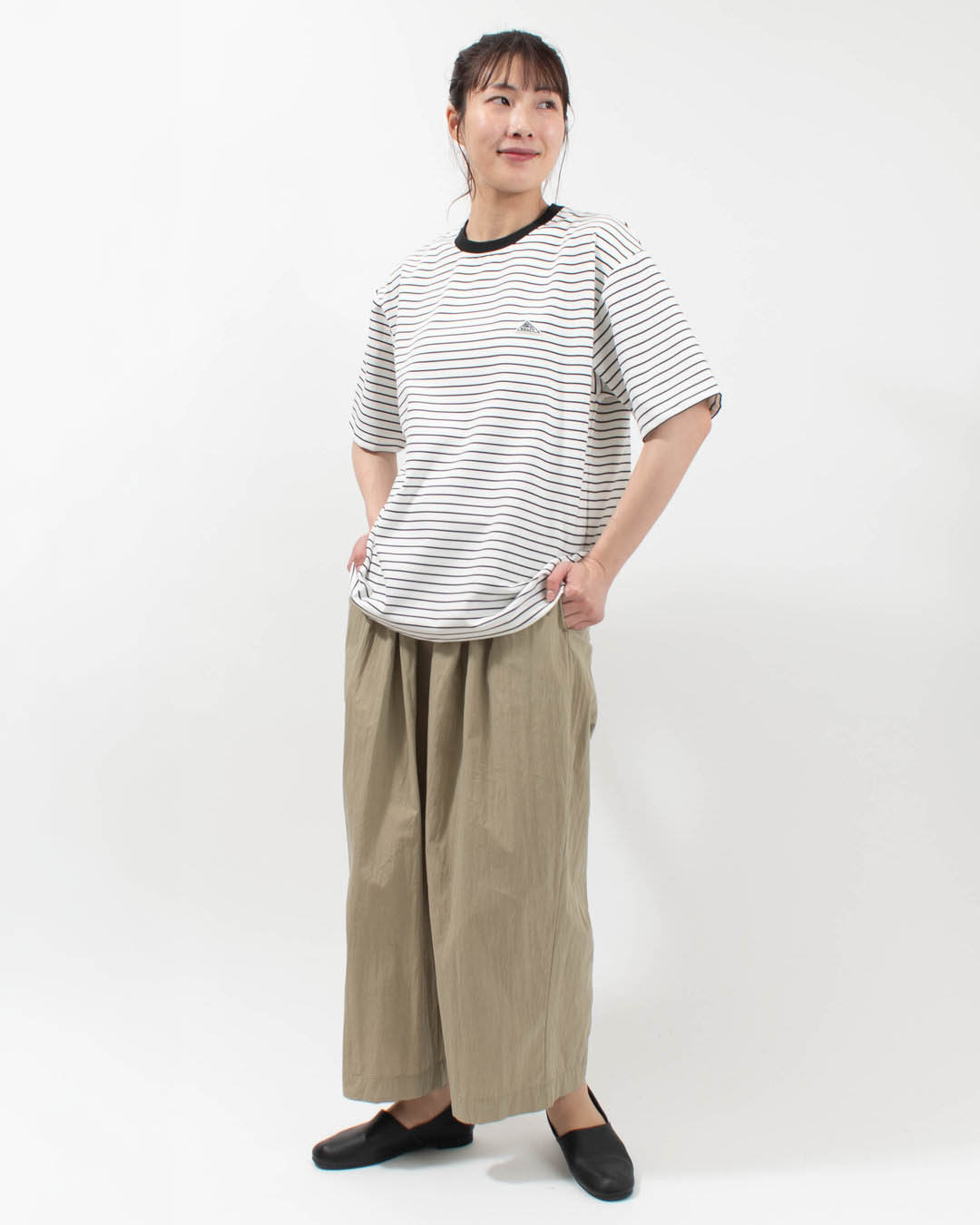 KE26113011  KELTY ワッペンロゴ ボーダーTシャツ
