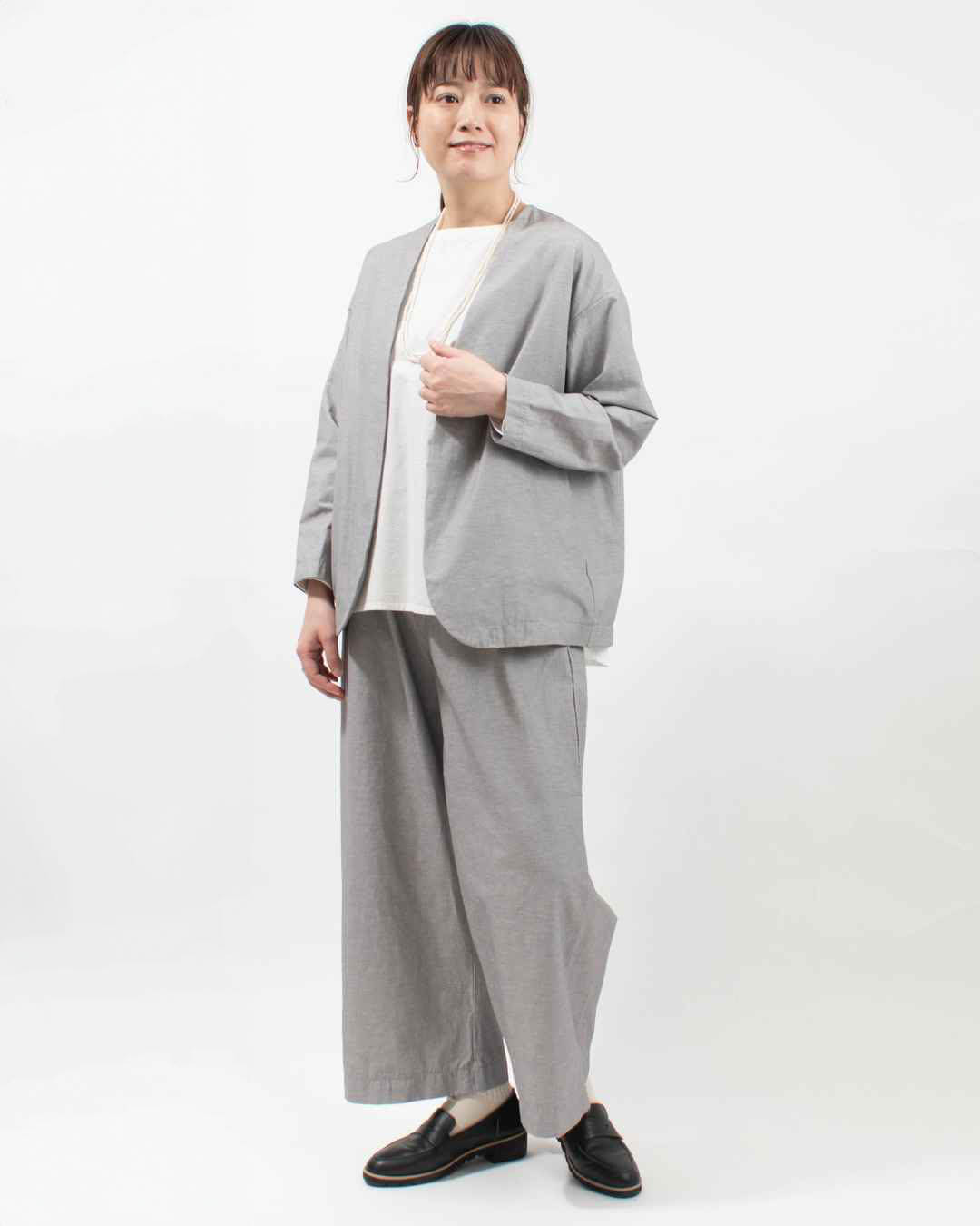 P81633  prit 綿麻ストレッチトッパージャケット