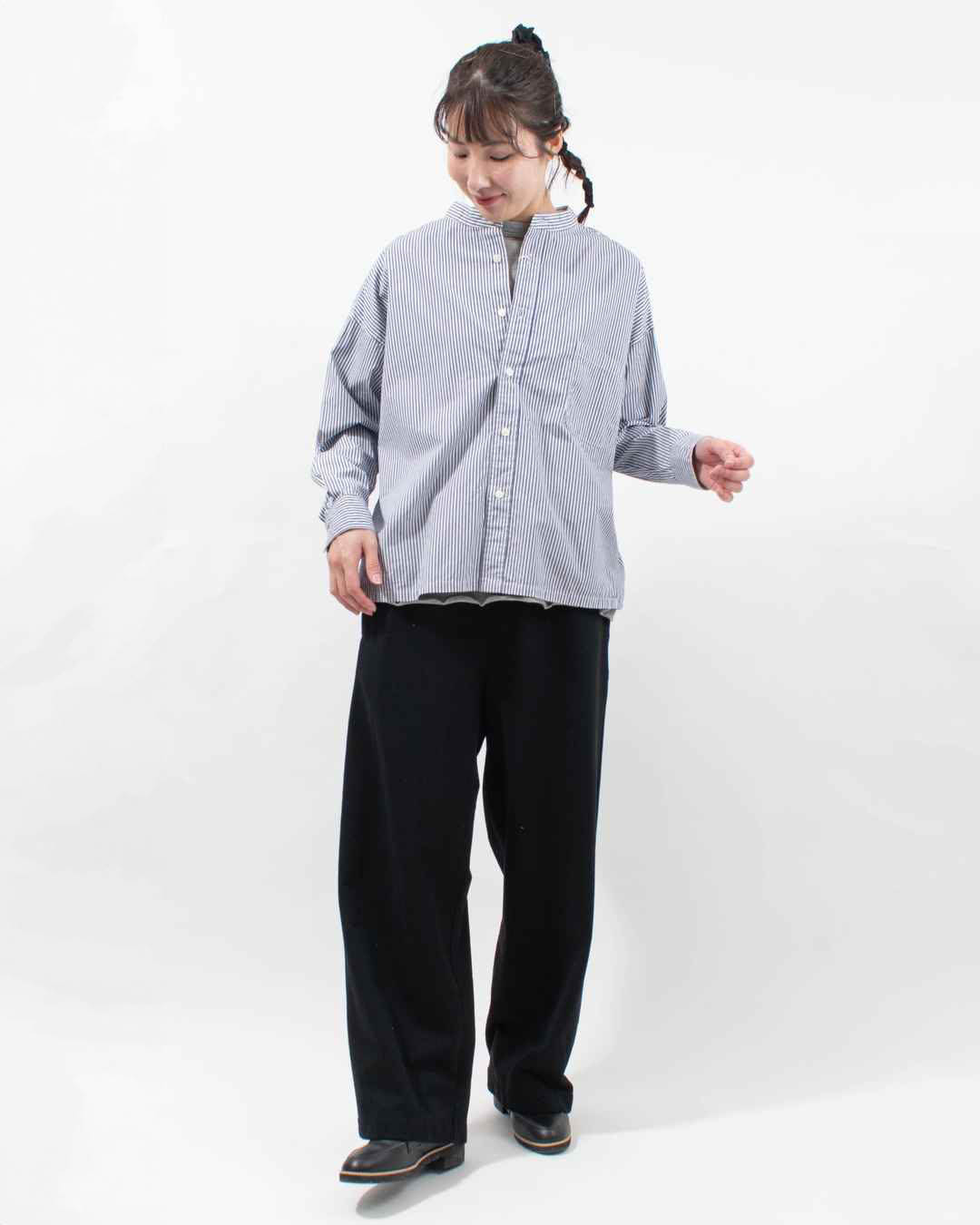 P91604  prit 40/1DEPENDランダムミニ裏毛ワイドパンツ